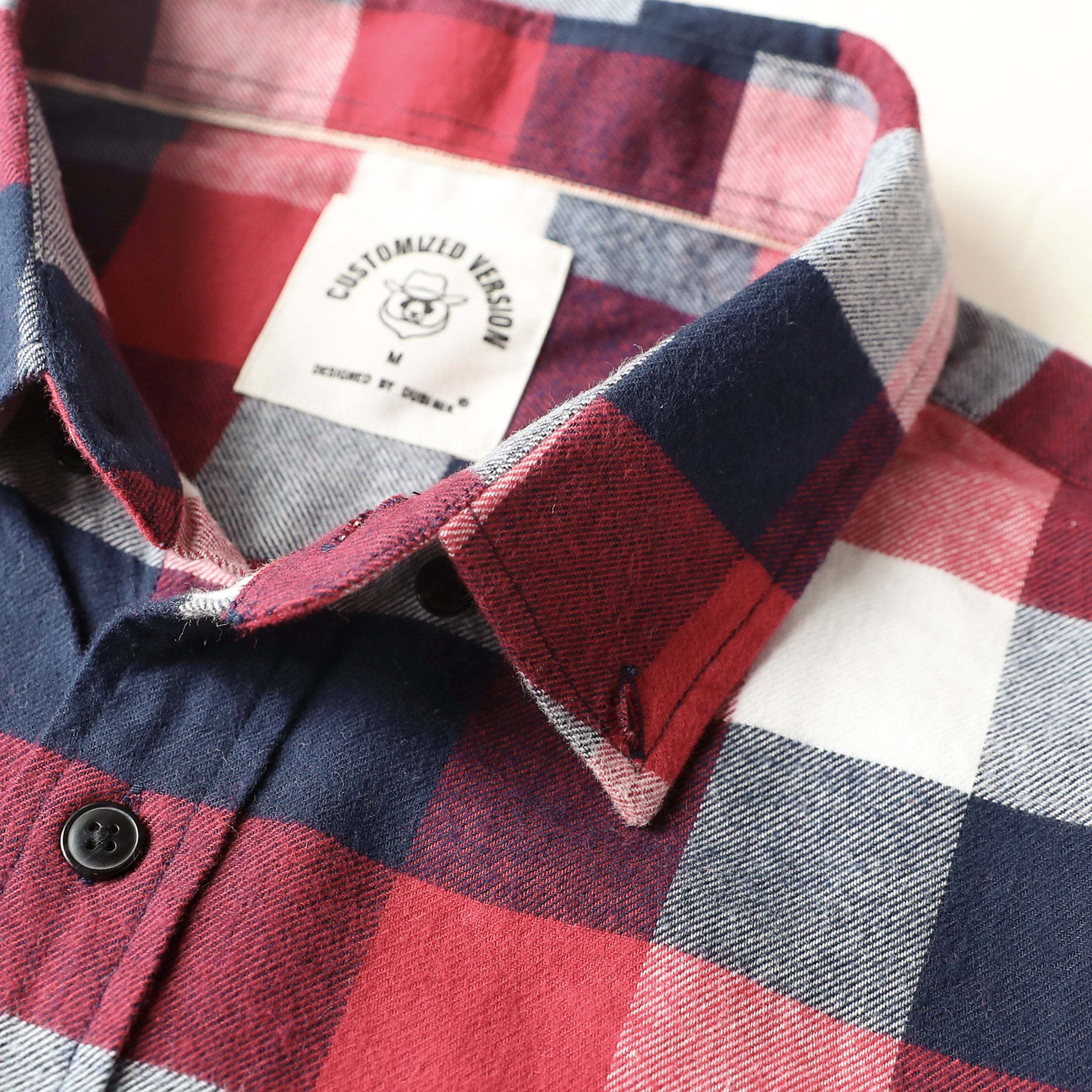 6oz Men's Plaid Flannel Long Sleeve Shirts #0347