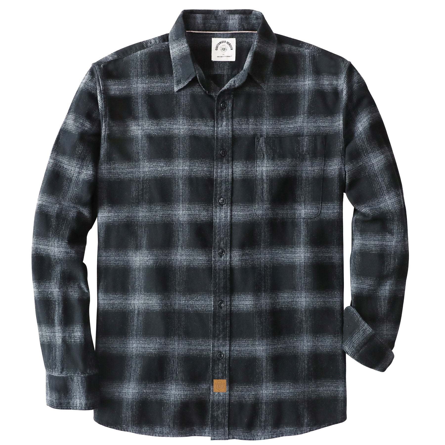 Dubinik? 6oz Flannel Shirt for Men 100% Cotton Mens Flannel Shirts Long Sleeve Plaid Soft Casual Button Down Shirt Men#66119