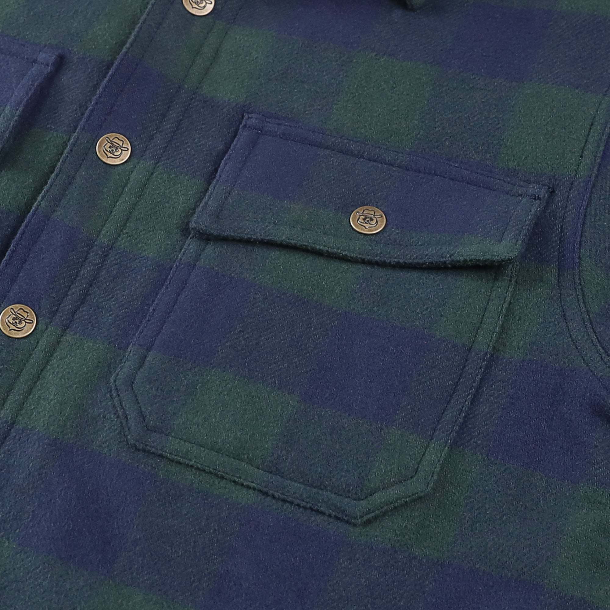 Dubinik? 10.8oz Men’s Overshirt Shacket – Cozy Warm-Lined Green Plaid Flannel, Lightweight Casual Button-Down Long Sleeve Jacket #0181016