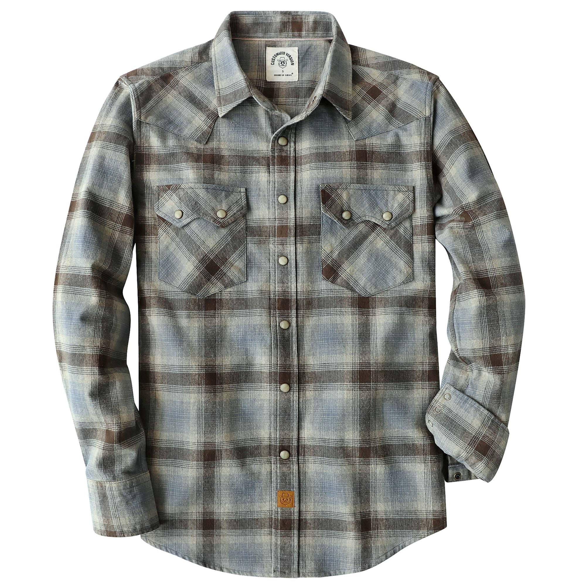 Tall size in stock now! Dubinik? 6.3oz Flannel Shirt for Men Long Sleeve Casual Cozy Snap Button Western Plaid Shirts Soft Pure Cotton#37016 Tall size in stock now!