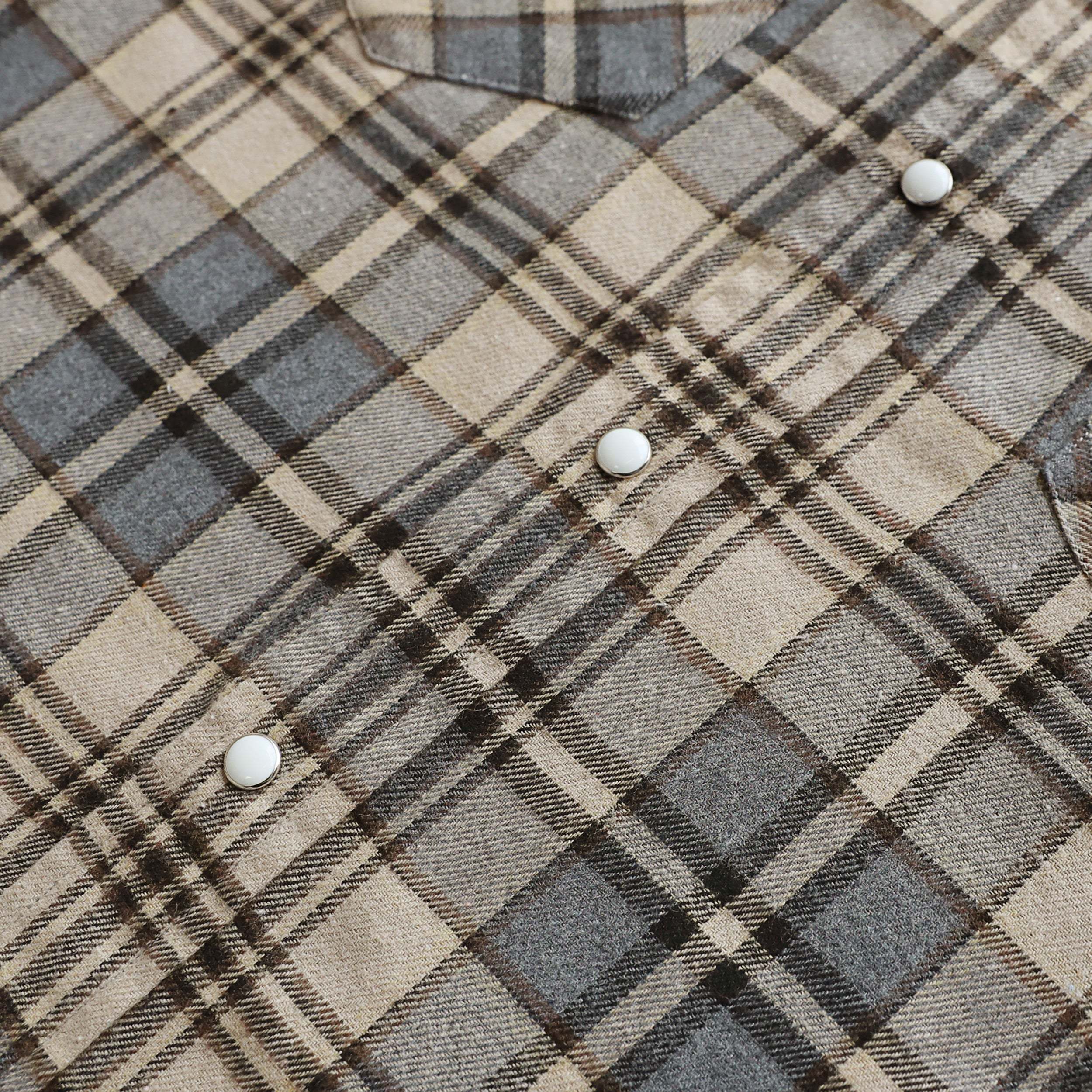 Dubinik? 6oz Flannel Shirt for Men Western Cowboy Pearl Snap Shirts for Men Long Sleeve Vintage Buttons Down Plaid Shirt #28901