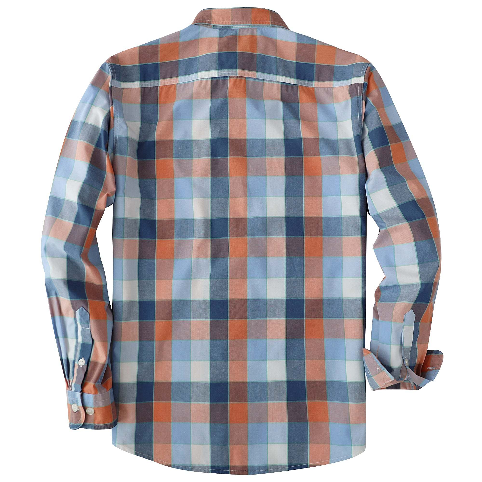 Dubinik? 4.1oz Mens Long Sleeve Button Down Shirts Casual Plaid Shirt with Practical Double Pockets Comfortable and Soft#0050020