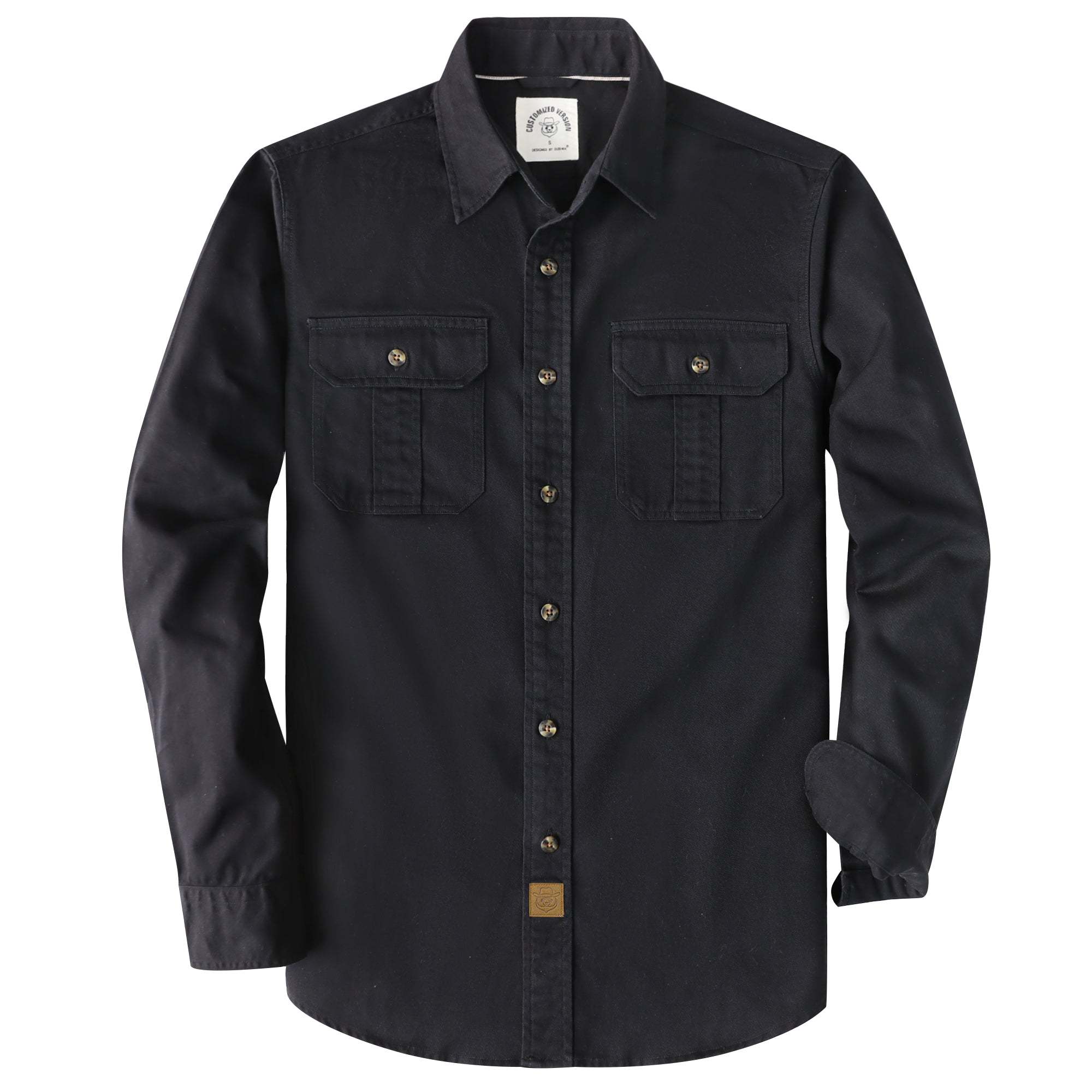 Dubinik? 7.2oz Men's Cotton Long Sleeve Two Pocket Casual Work Shirt#10812