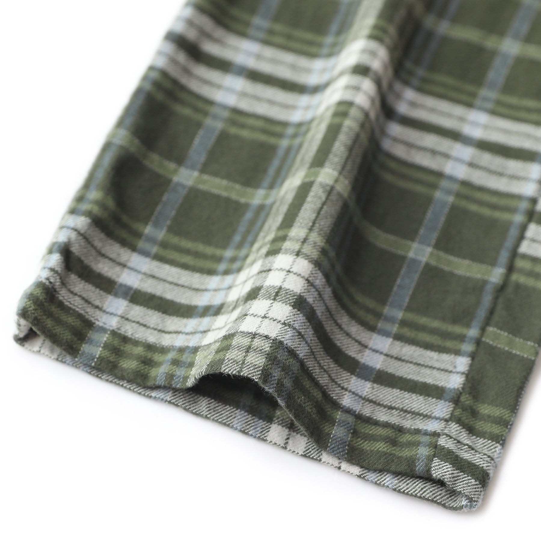 Cotton Flannel Pajama Plaid Sleep & Lounge Pants, PJ Bottoms With Pockets And Button Fly #3007