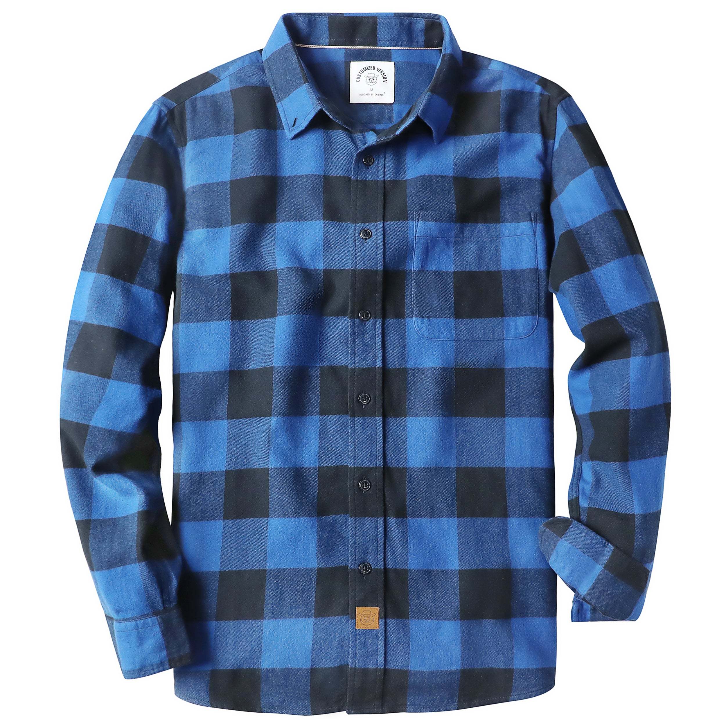 6oz Men's Plaid Flannel Long Sleeve Shirts#0338
