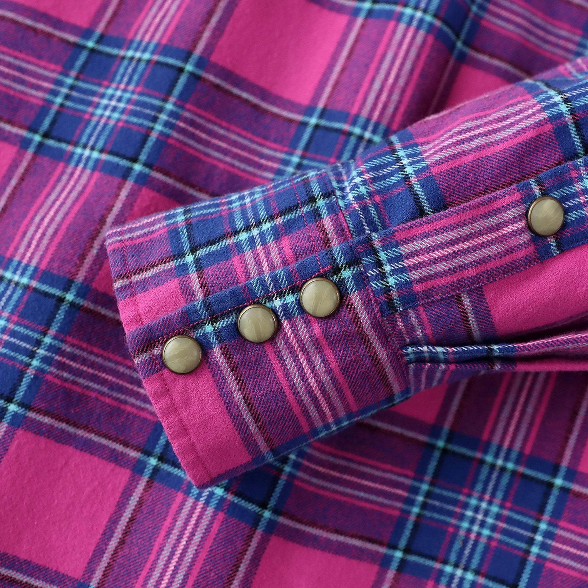 Dubinik? 6.3oz Flannel Shirt for Men Long Sleeve Casual Cozy Snap Button Western Plaid Shirts Soft Pure Cotton#37017
