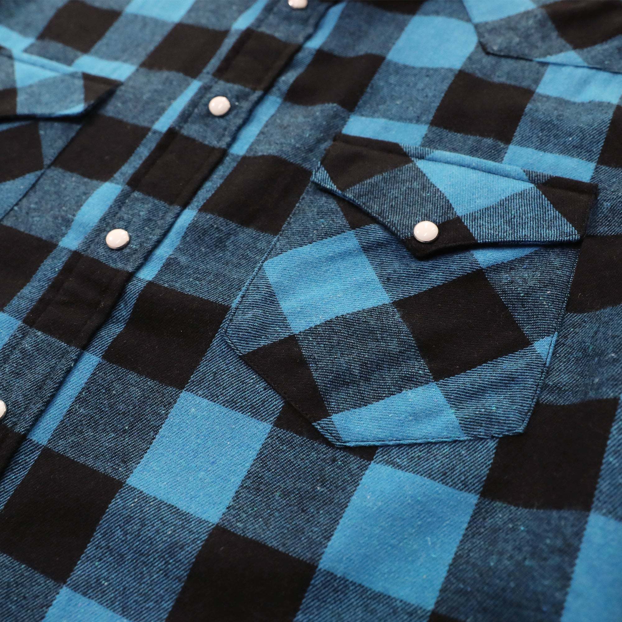 6oz Mens Flannel Long Sleeve Pearl Snap Buttons Western Cowboy Vintage Casual Shirts #2803