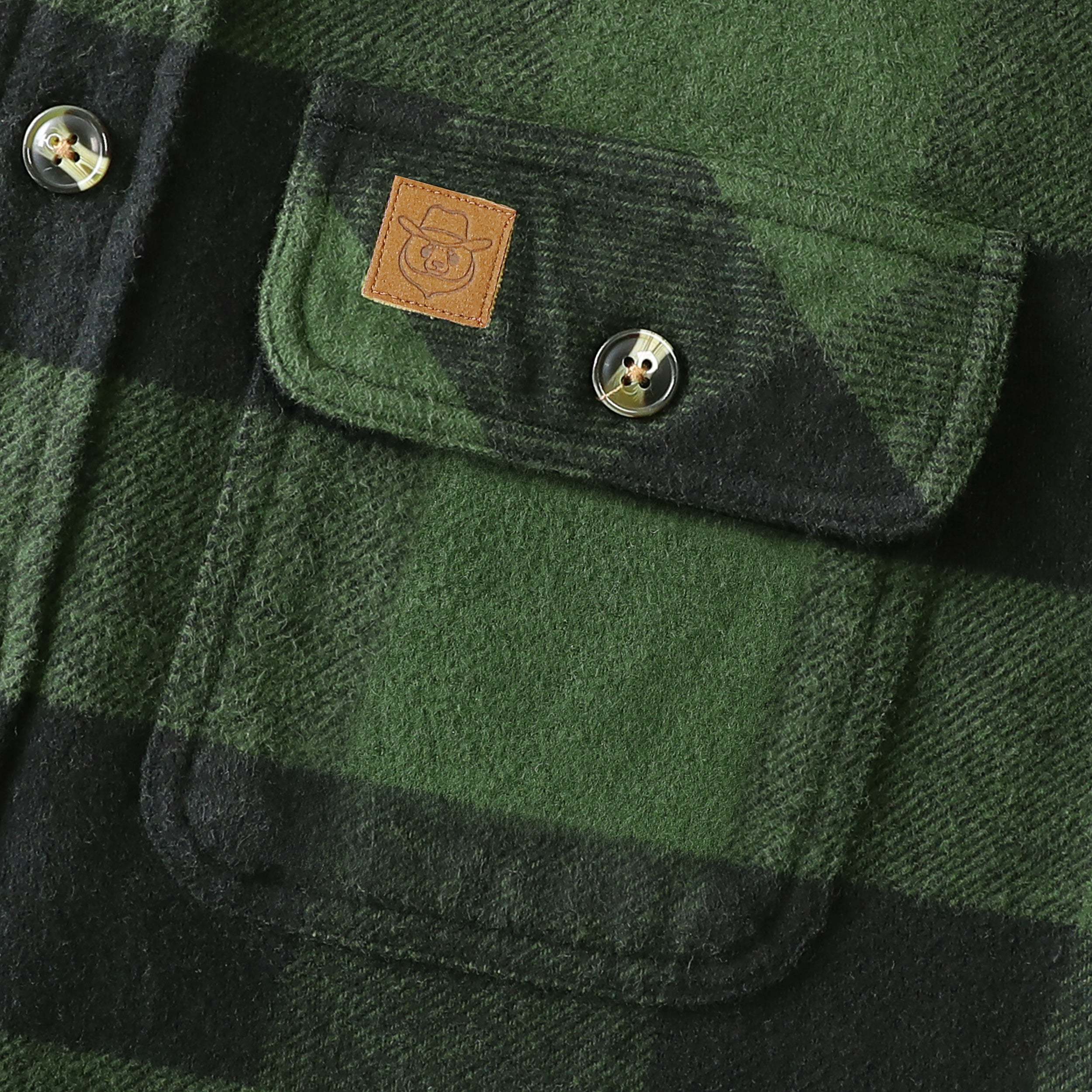 Dubinik? 10.8oz Ultra Heavyweight Green Flannel Shirt for Men Long Sleeve Casual Button Down Soft Pure Cotton Plaid Warm Suede Cuffs#0082017