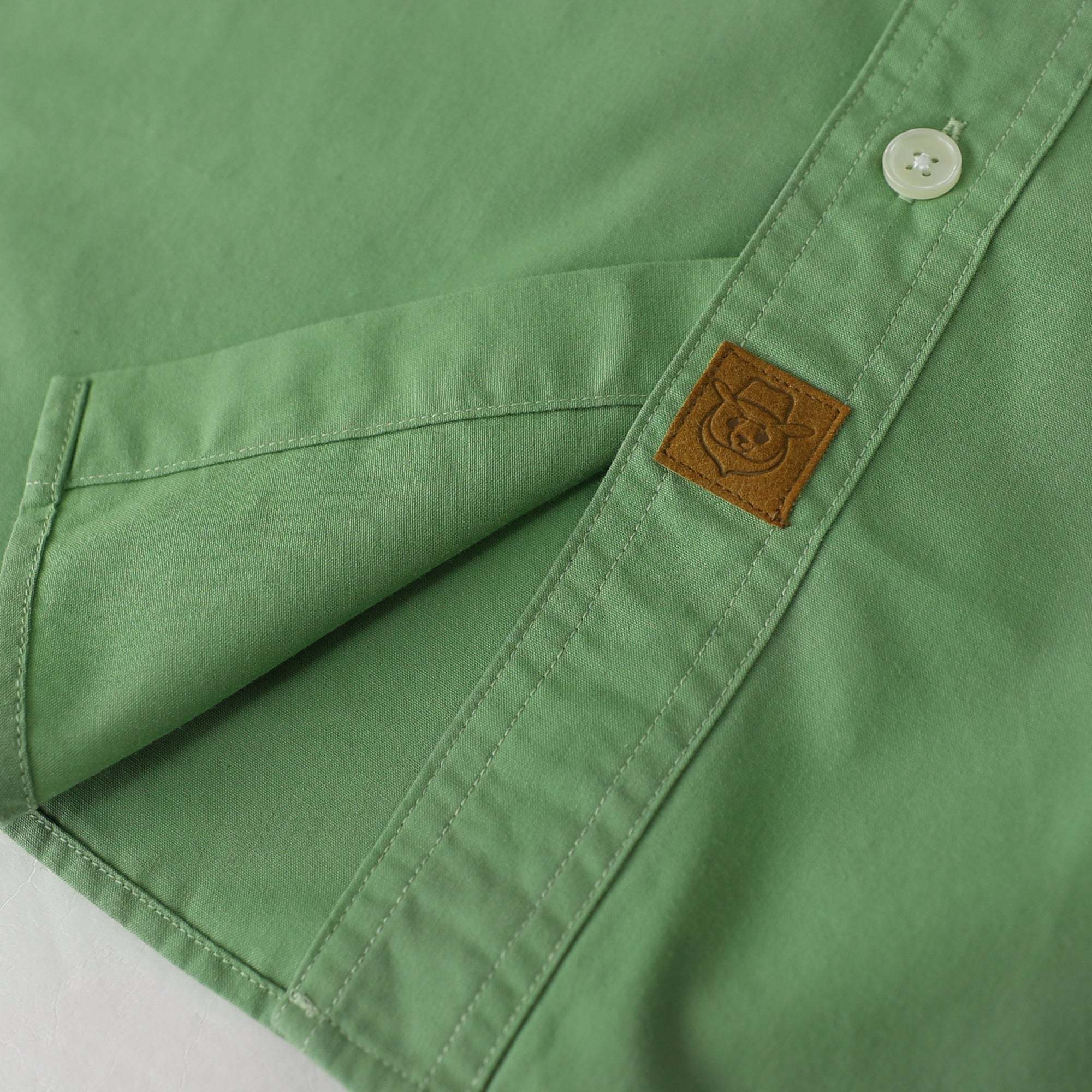 Dubinik? 4.1oz Mens Long Sleeve Button Down Solid Light Green Shirts Casual Plaid Shirt with Practical Double Pockets Comfortable and Soft#0050031