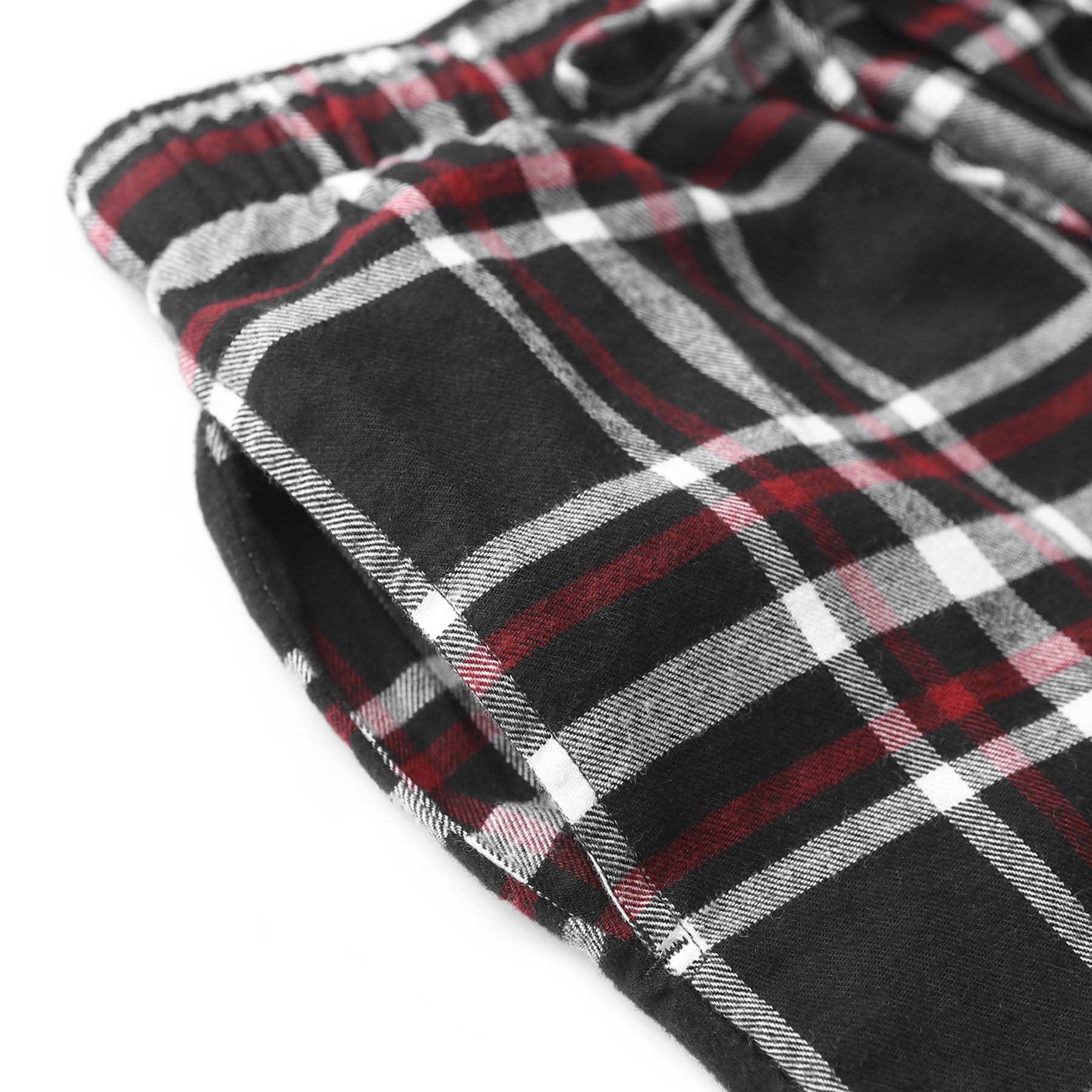 Cotton Flannel Pajama Plaid Sleep & Lounge Pants, PJ Bottoms With Pockets And Button Fly #3009