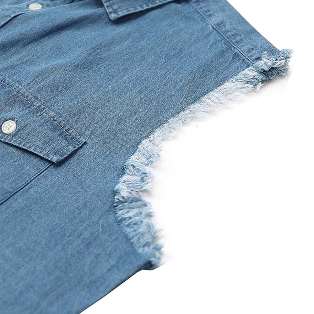 Men's sleeveless denim undershirt #1211