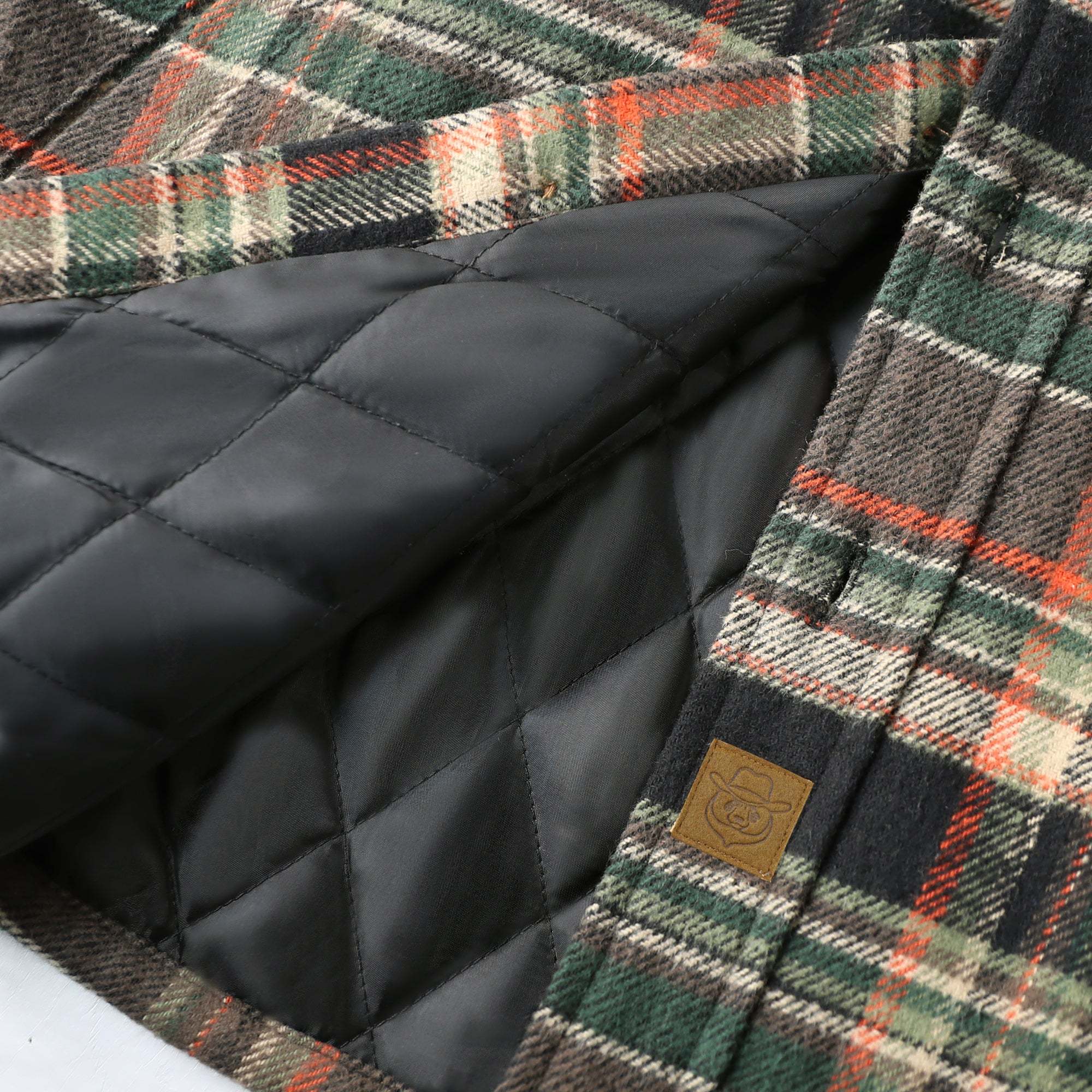 Dubinik? 10.8oz Men's Flannel Shacket Plaid Jacket with Warm Lining Button Up#38409