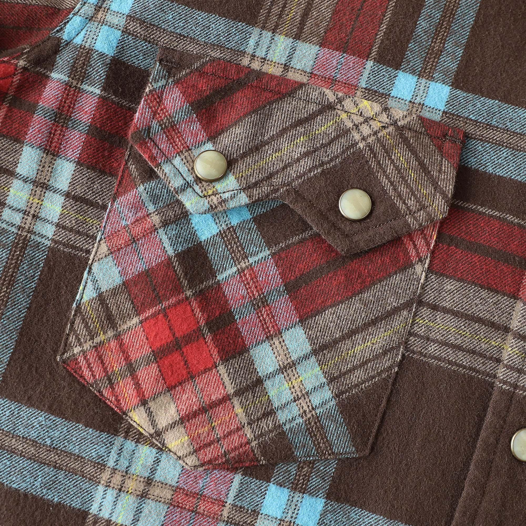 Dubinik? 6.3oz Flannel Shirt for Men Long Sleeve Casual Cozy Snap Button Western Plaid Shirts Soft Pure Cotton#37011