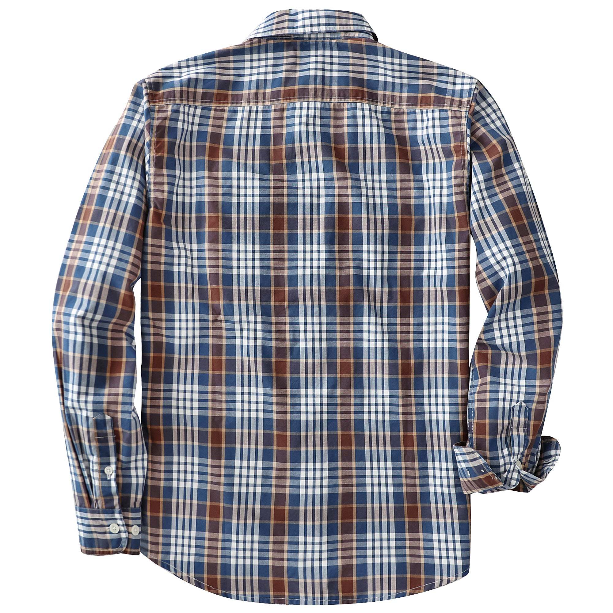 Dubinik? 4.1oz Mens Long Sleeve Button Down Shirts Casual Plaid Shirt with Practical Double Pockets Comfortable and Soft#0050027