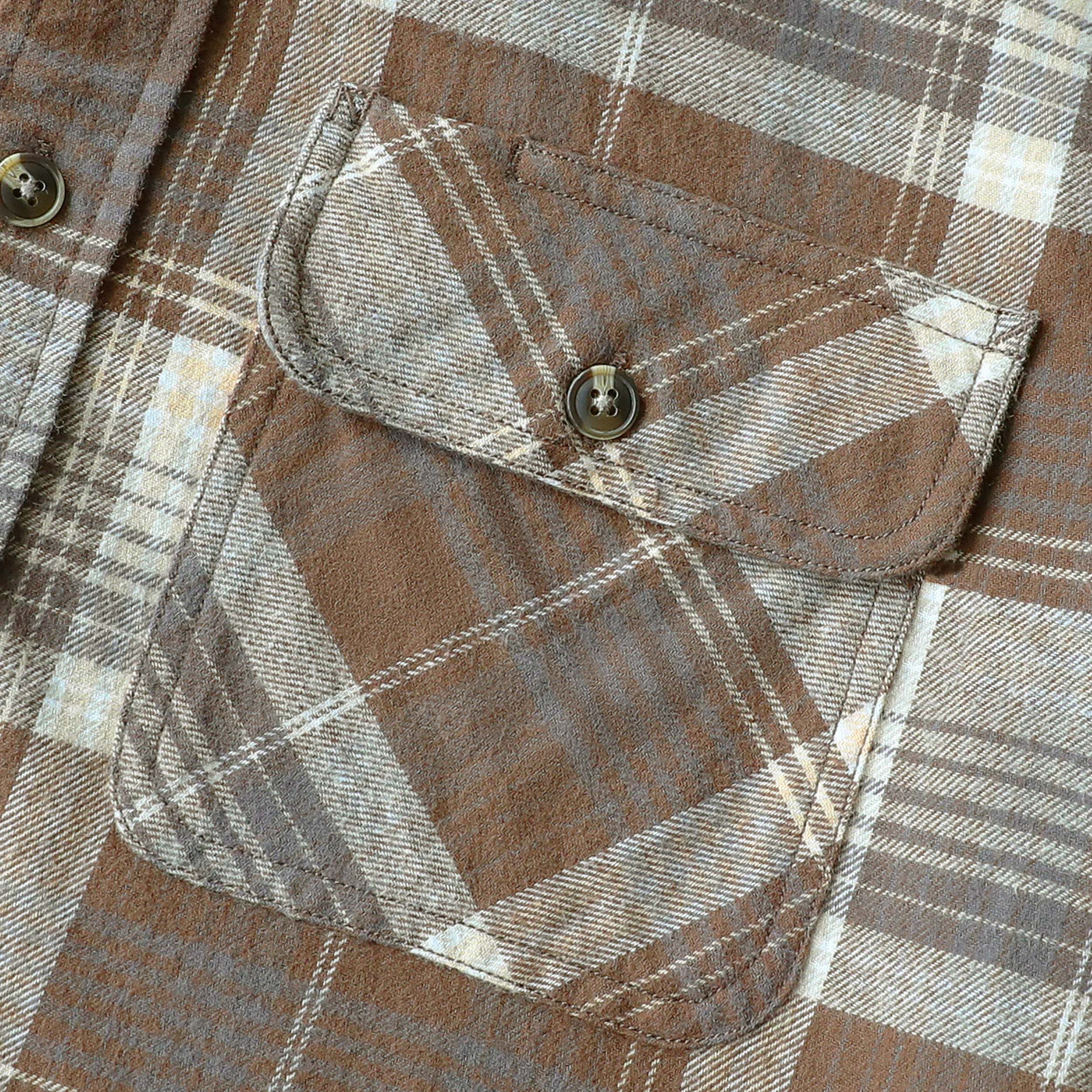 Dubinik? 6oz Mens Flannel Shirt Long Sleeve Button Down Plaid All Cotton Soft Brushed Flannel Shirt For Men Utility Casual Shirt #0030002