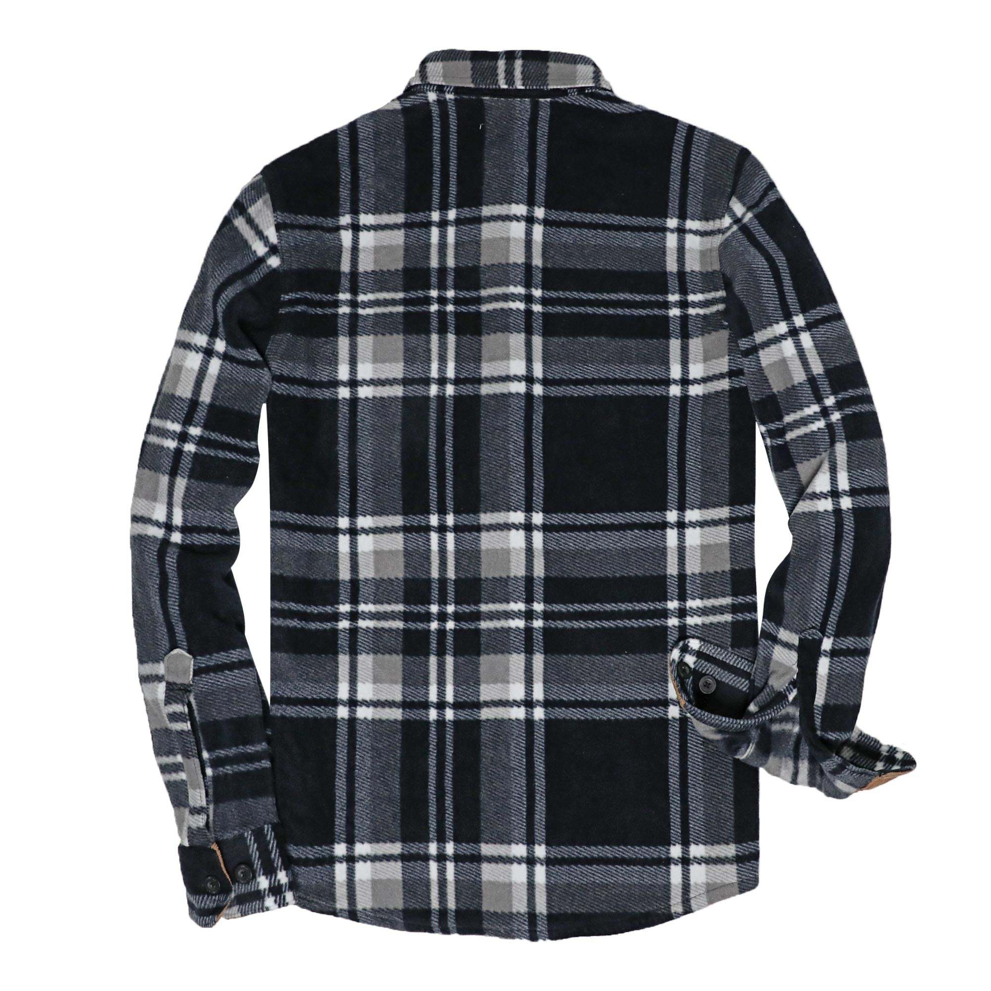 Mens Long Sleeve Fleece Shirt Casual Button Down Light-in-weight Shirt #1816