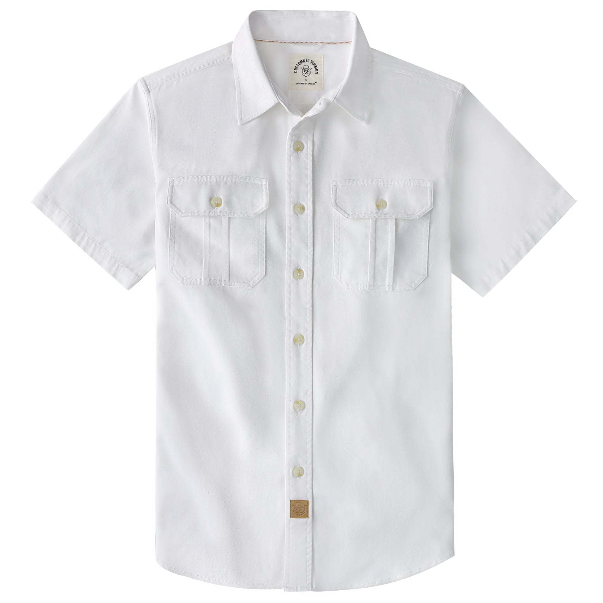 Dubinik? Men’s Short Sleeve Button Down Work Shirt – 2 Pocket Cotton Casual#10703