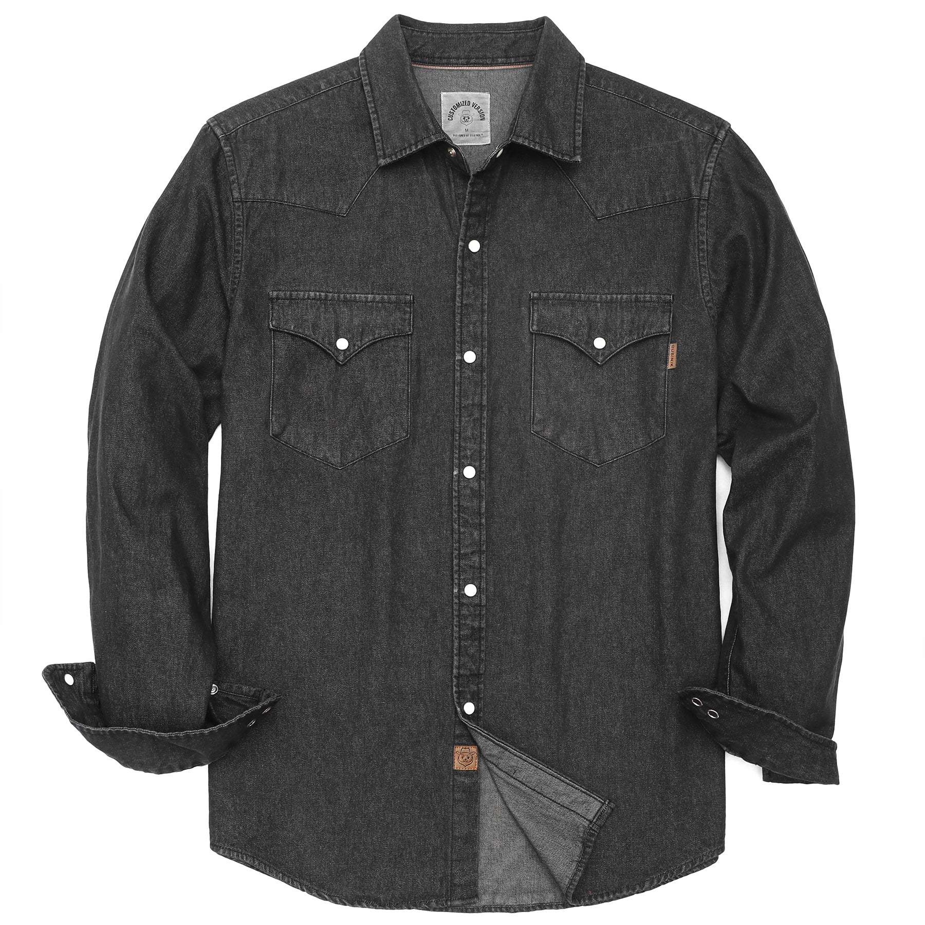 8.8oz Men's cotton long sleeve denim shirt #4600