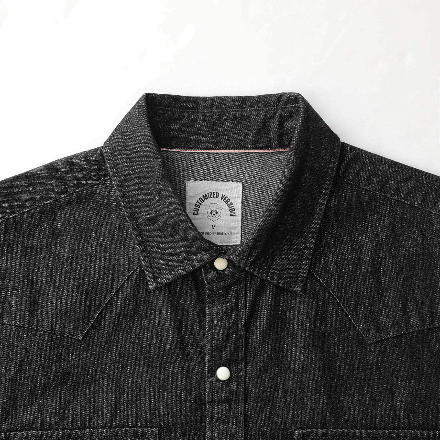 8.8oz Men's cotton long sleeve denim shirt #4600