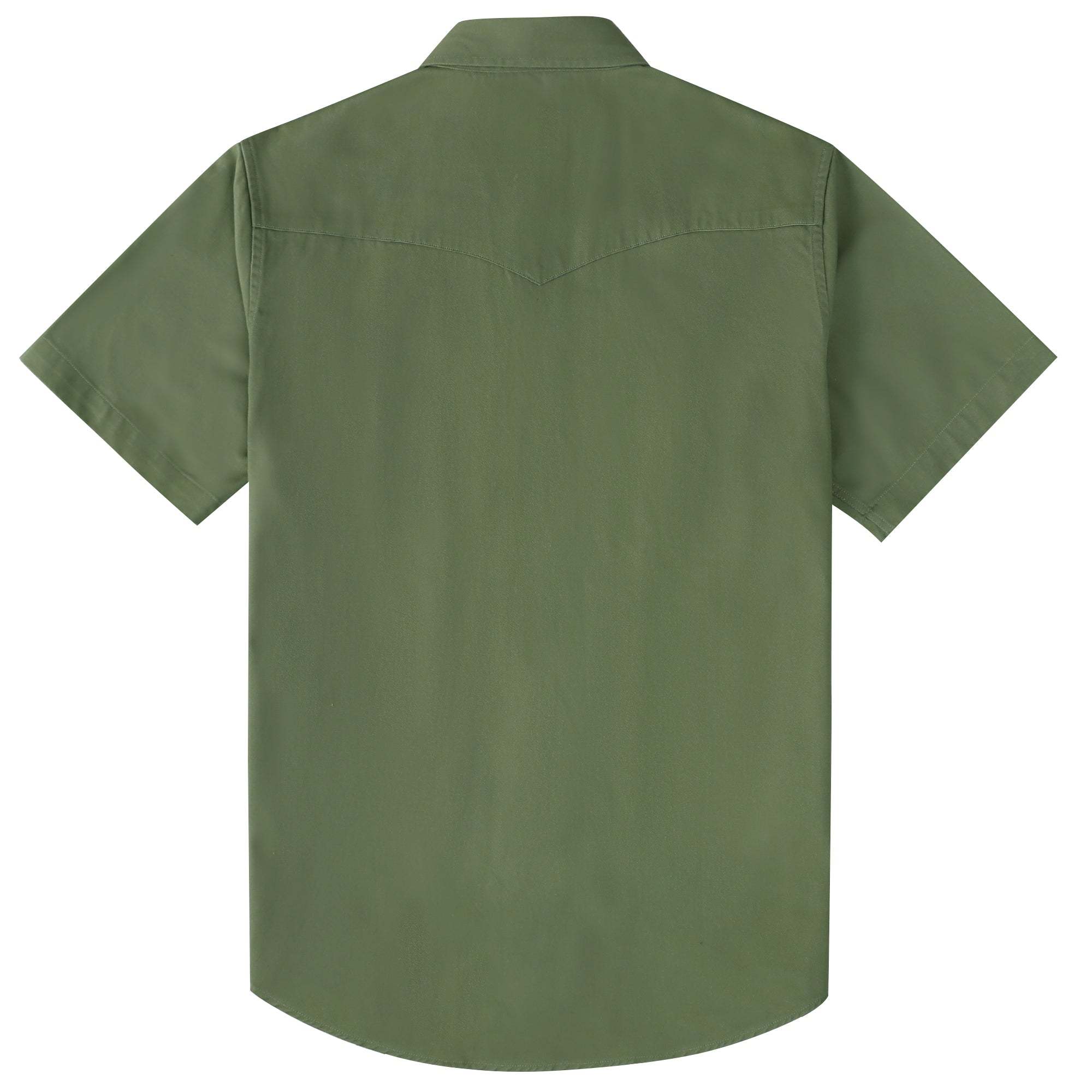 Dubinik? Mens Short Sleeve Work Shirt Snap Button Heavy Cotton#10509