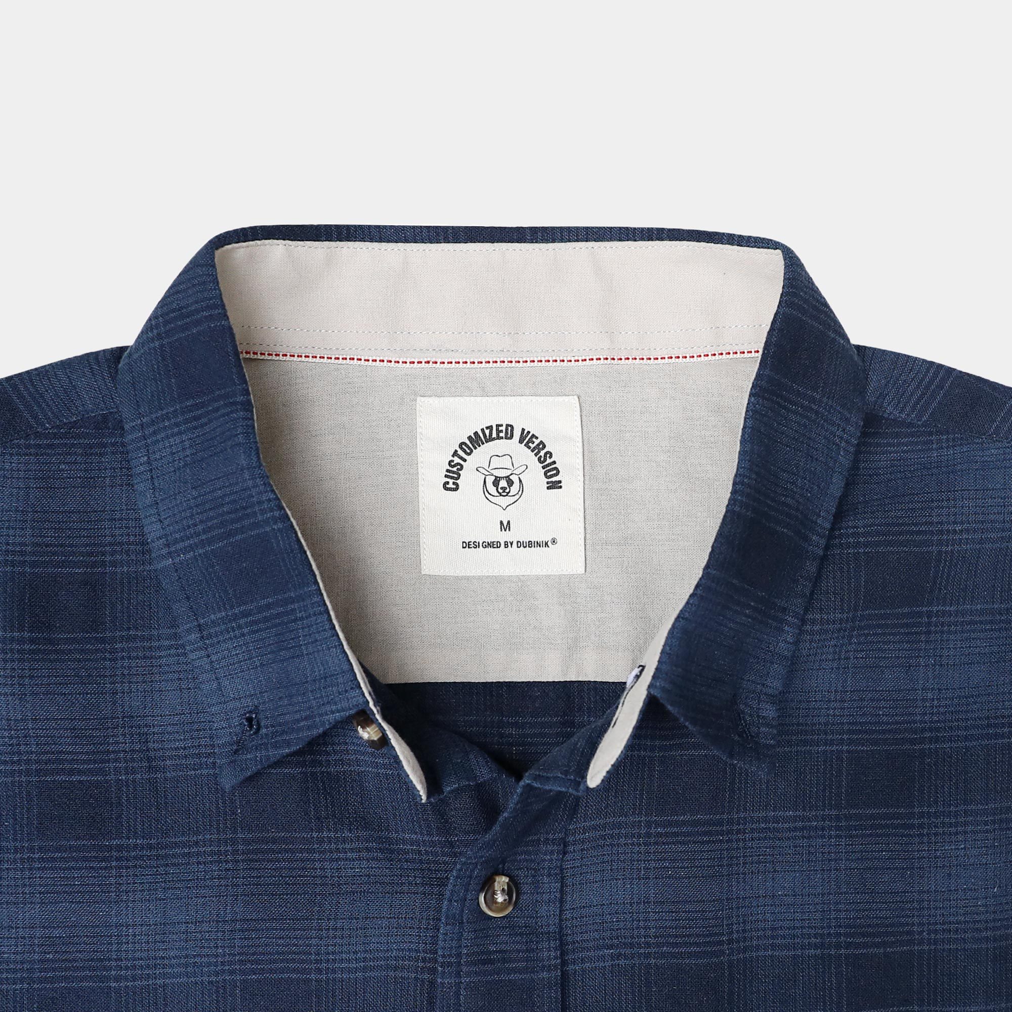 Dubinik? Mens Short Sleeve Button Down Shirts 100% Cotton Plaid Casual Shirt with Pocket #0109