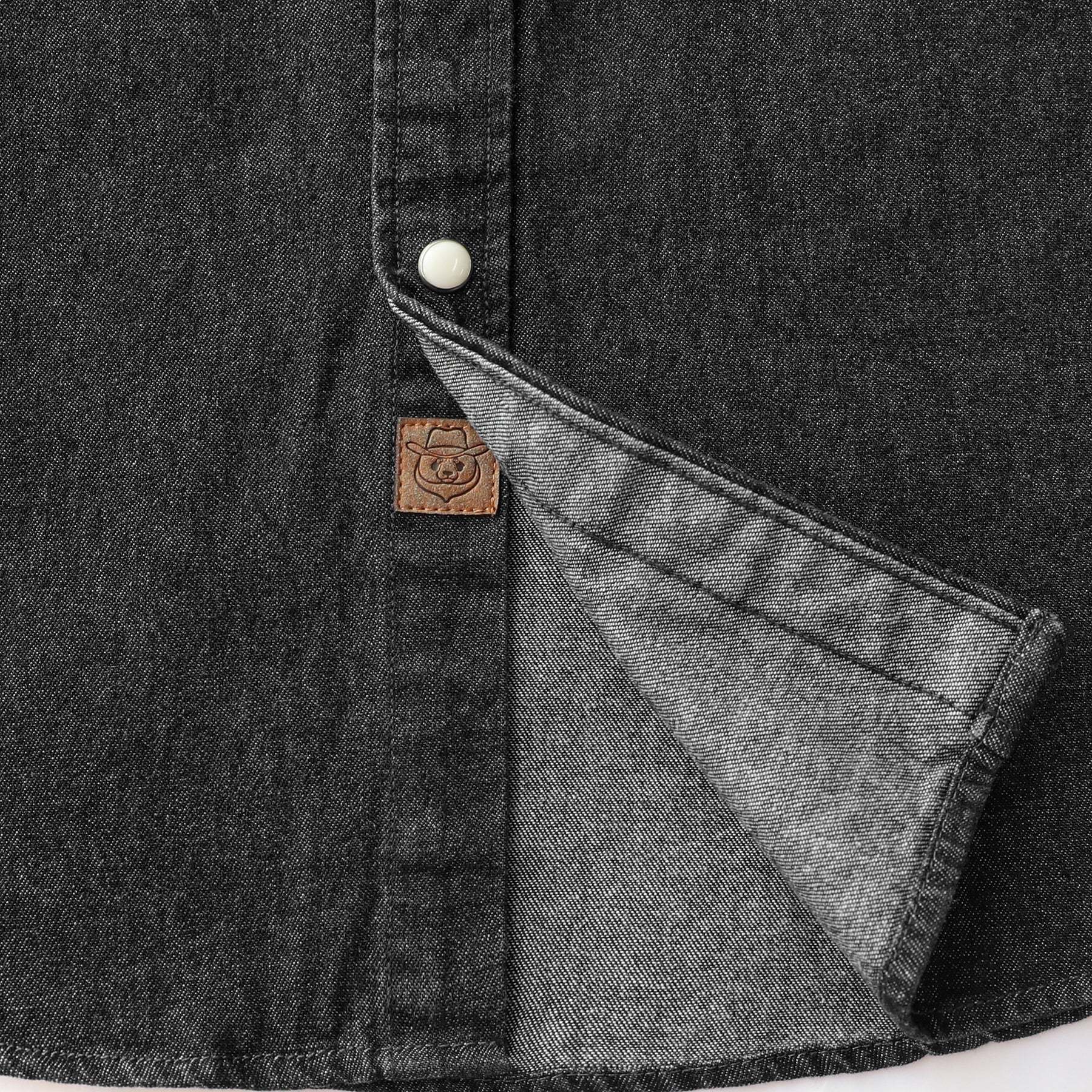 8.8oz Men's cotton long sleeve denim shirt #4600
