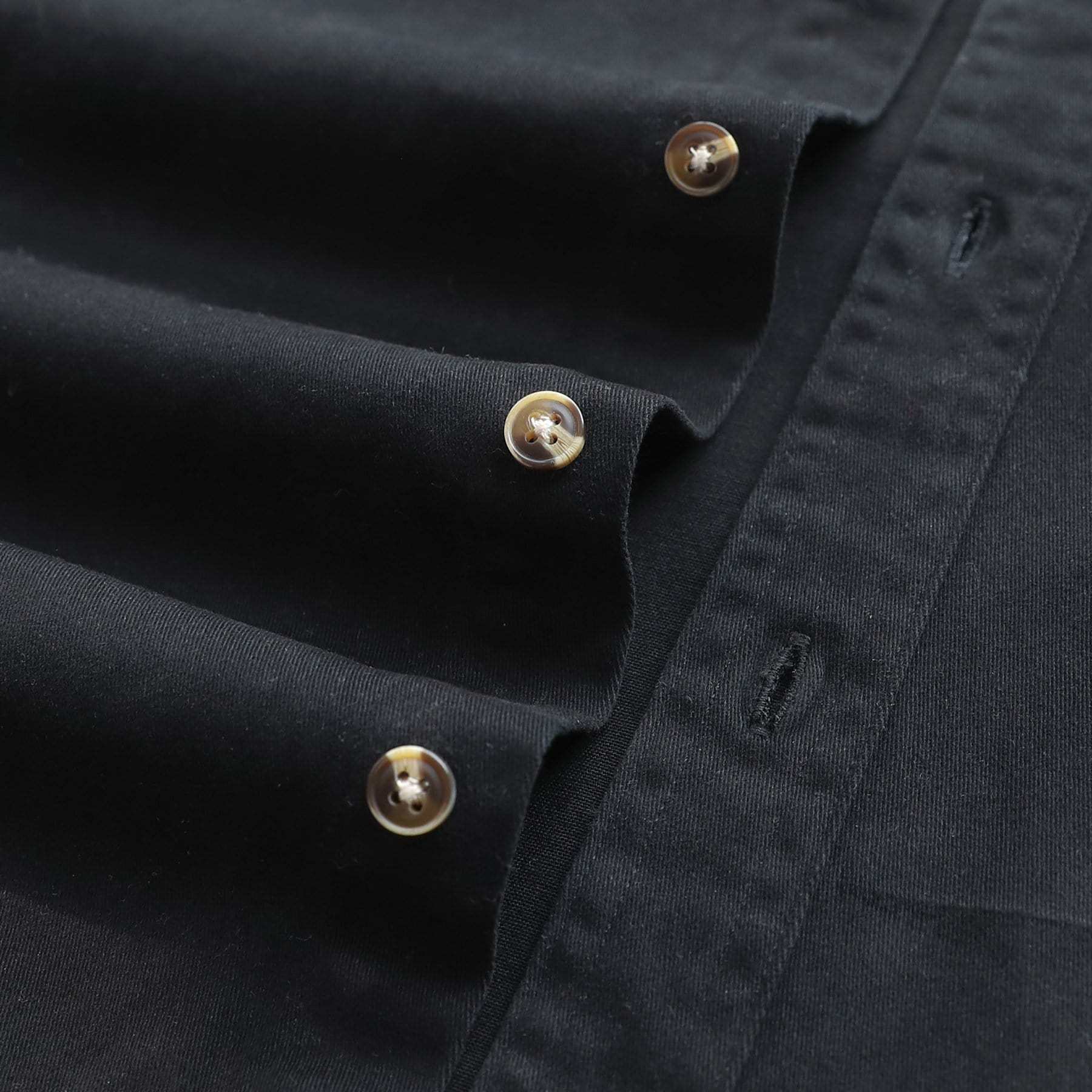 8oz Men's Black Solid 100% cotton outdoor casual workwear pocket vintage shirt #1500