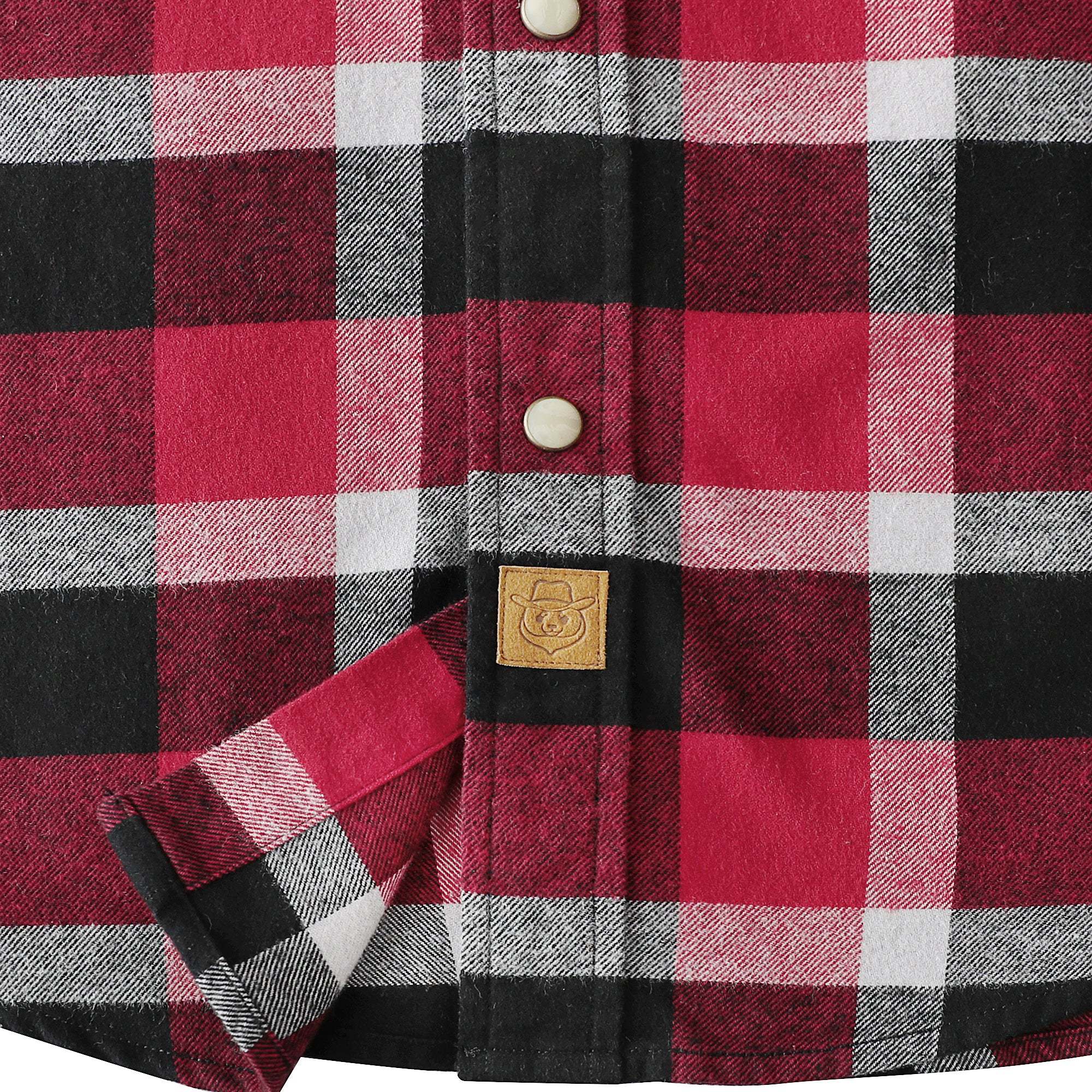 Dubinik? 6.3oz Flannel Shirt for Men Long Sleeve Casual Cozy Snap Button Western Plaid Shirts Soft Pure Cotton#37001