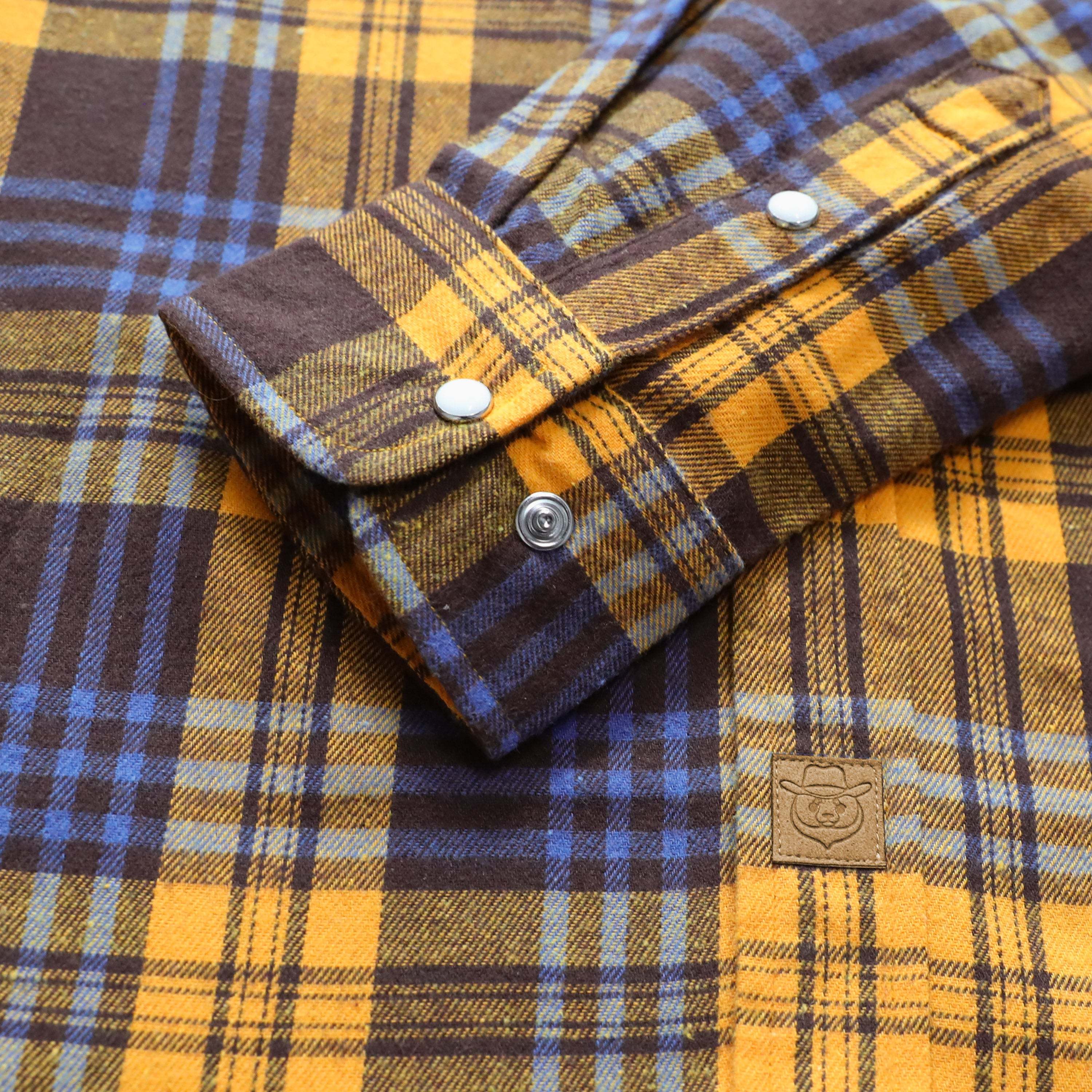 6oz Mens Flannel Long Sleeve Pearl Snap Buttons Western Cowboy Vintage Casual Shirts #2816