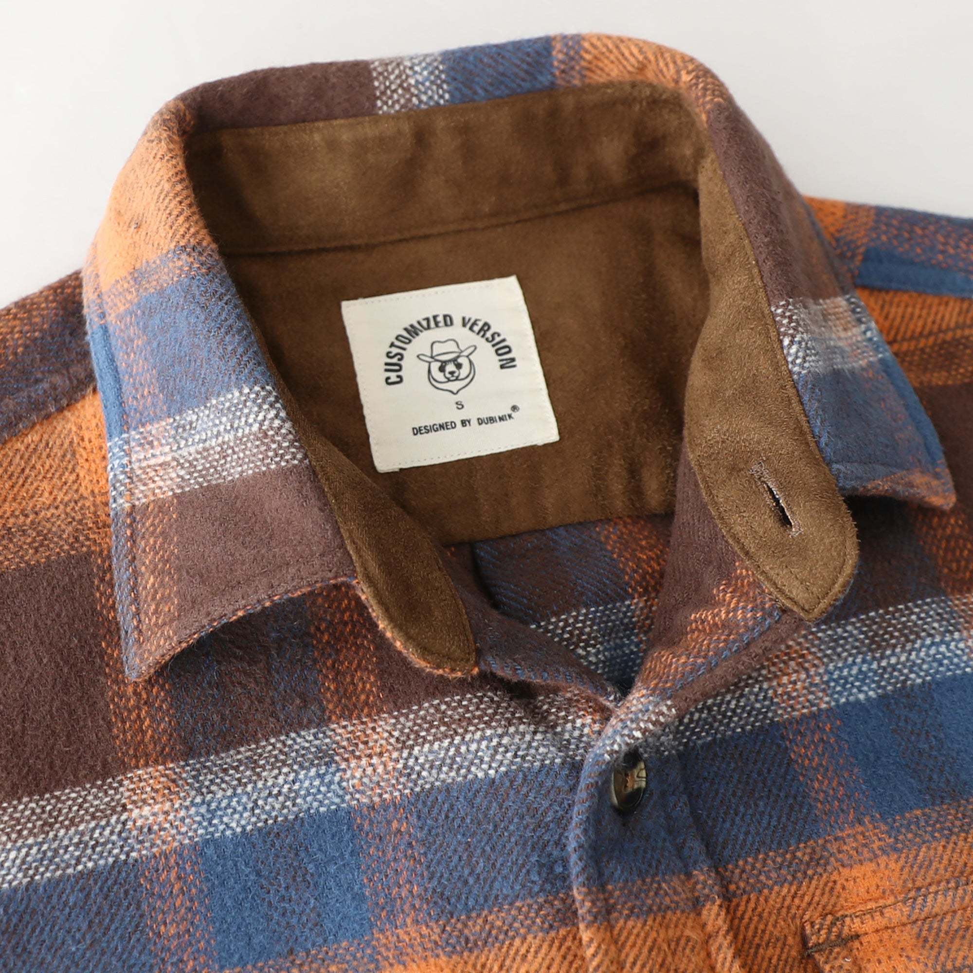 Dubinik? 10.8oz Ultra Heavyweight Mens Flannel Shirts Long Sleeve Casual Button Down Pocket Soft Warm Cotton Shirt#84006