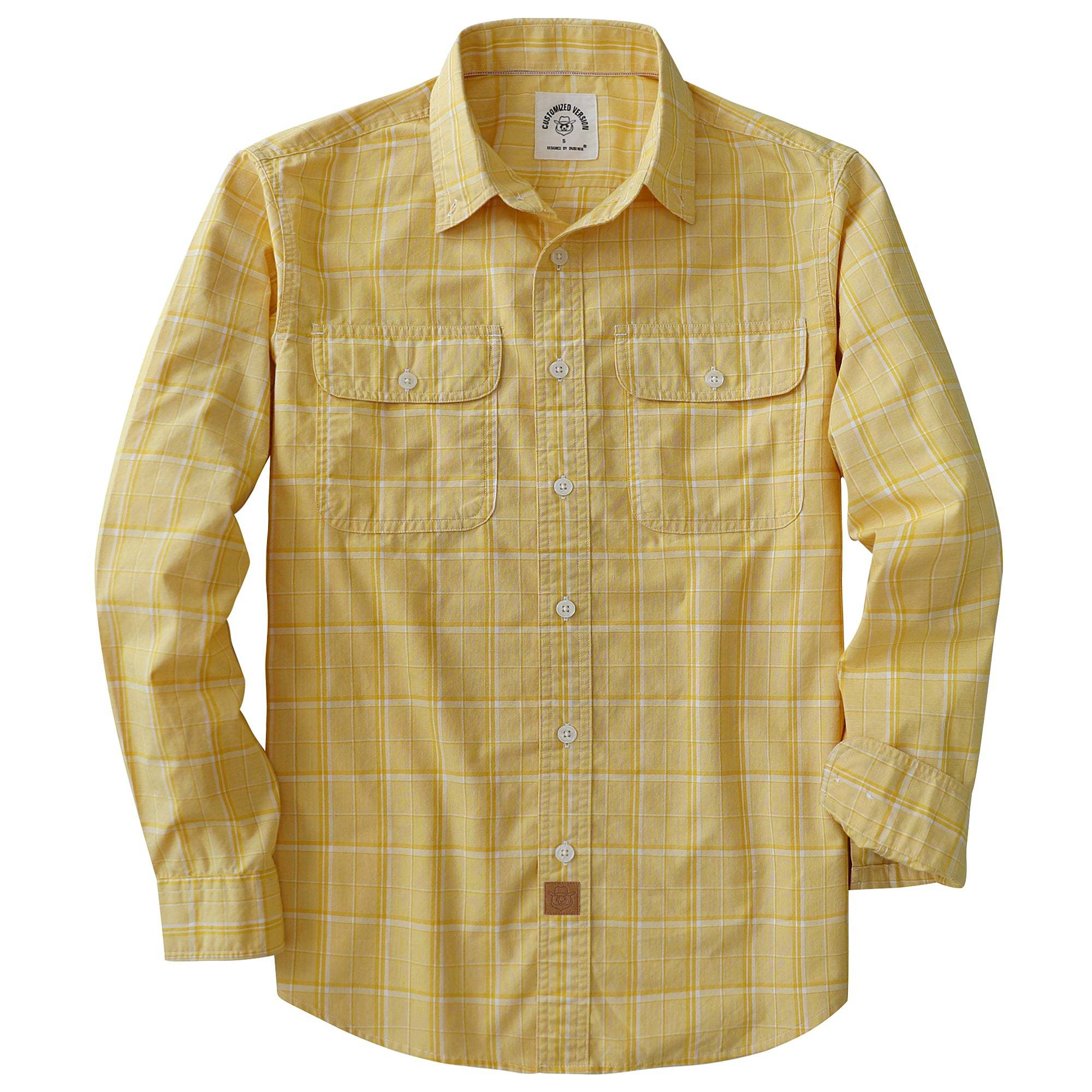 Dubinik? 4.1oz Mens Long Sleeve Button Down Shirts Casual Plaid Shirt with Practical Double Pockets Comfortable and Soft#0050011