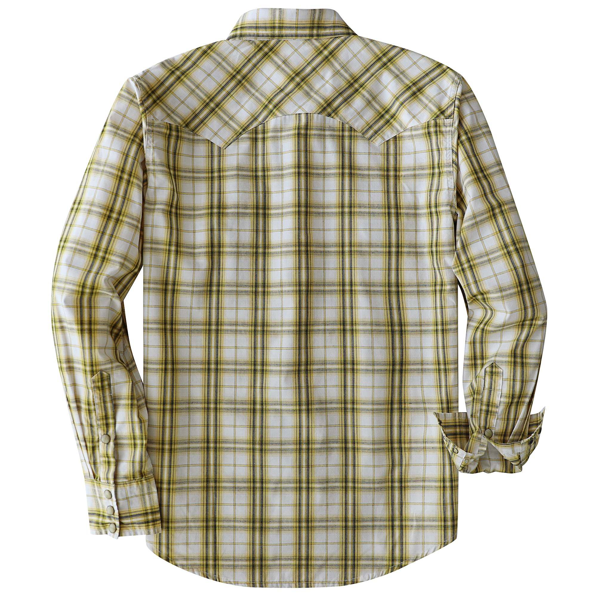 Dubinik? 4.1oz Pearl Snap Shirts For Men Long Sleeve Lightweight Casual Sawtooth Pocket Western Plaid Cowboy Cotton Vintage Work Shirt#48010