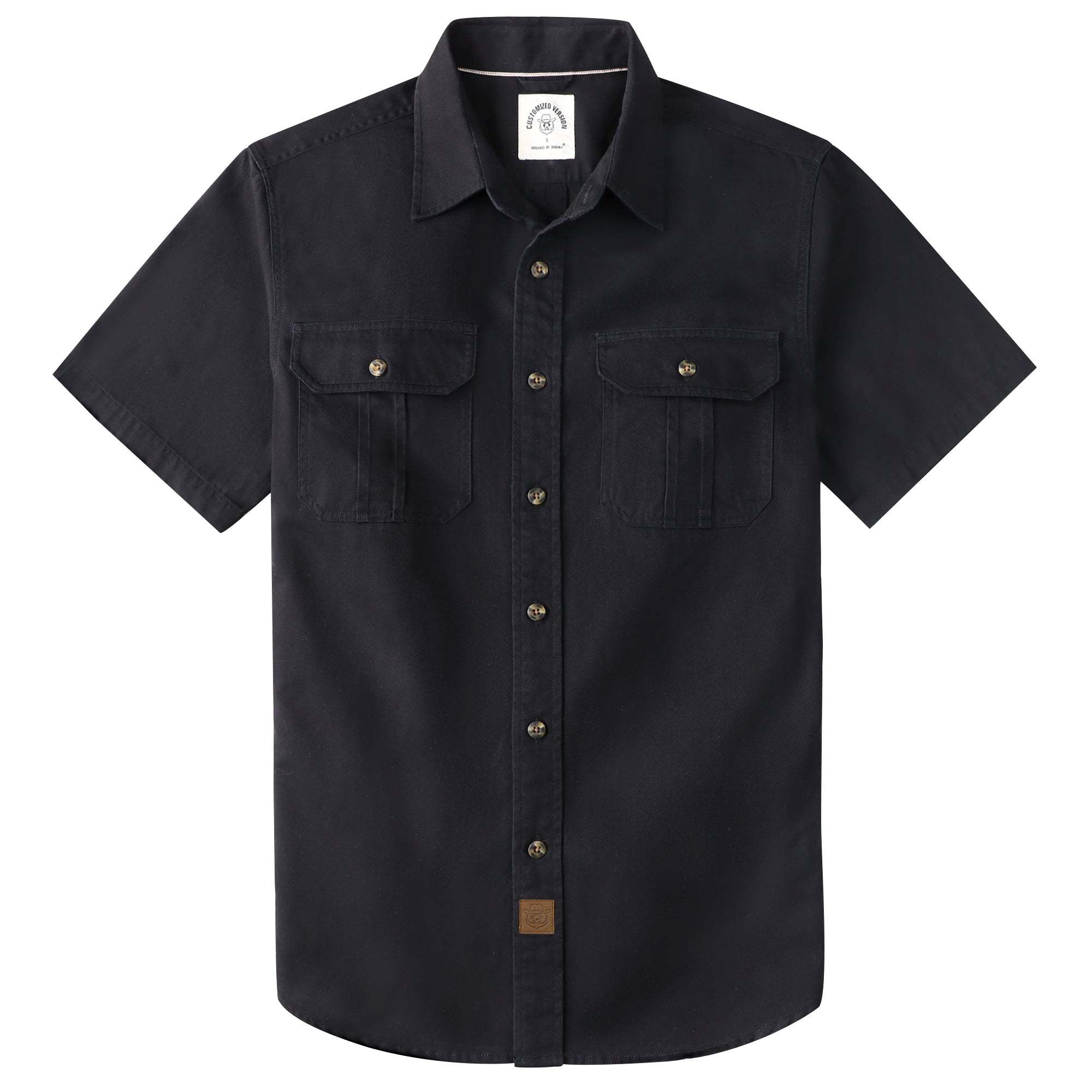 Dubinik? Men’s Short Sleeve Button Down Work Shirt – 2 Pocket Cotton Casual#10712