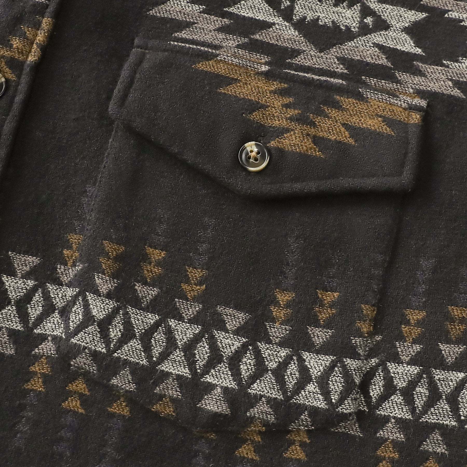 Dubinik? 8.1oz Ultra Heavyweight Mens Aztec Flannel Shirt Long Sleeve Button Down All Cotton Soft Brushed Cowboy Utility Casual Shirt Jacket#30028