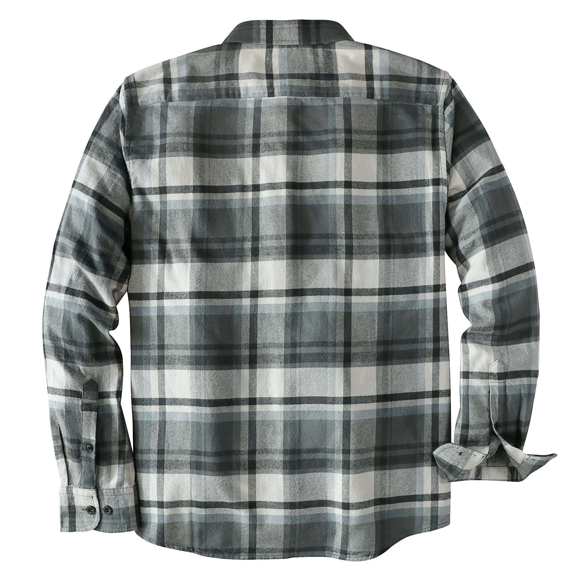 Dubinik? 6oz Mens Flannel Shirts Long Sleeve Button Down Casual Work Plaid Shirt Men All Cotton Soft with Pocket Regular Fit#03-045