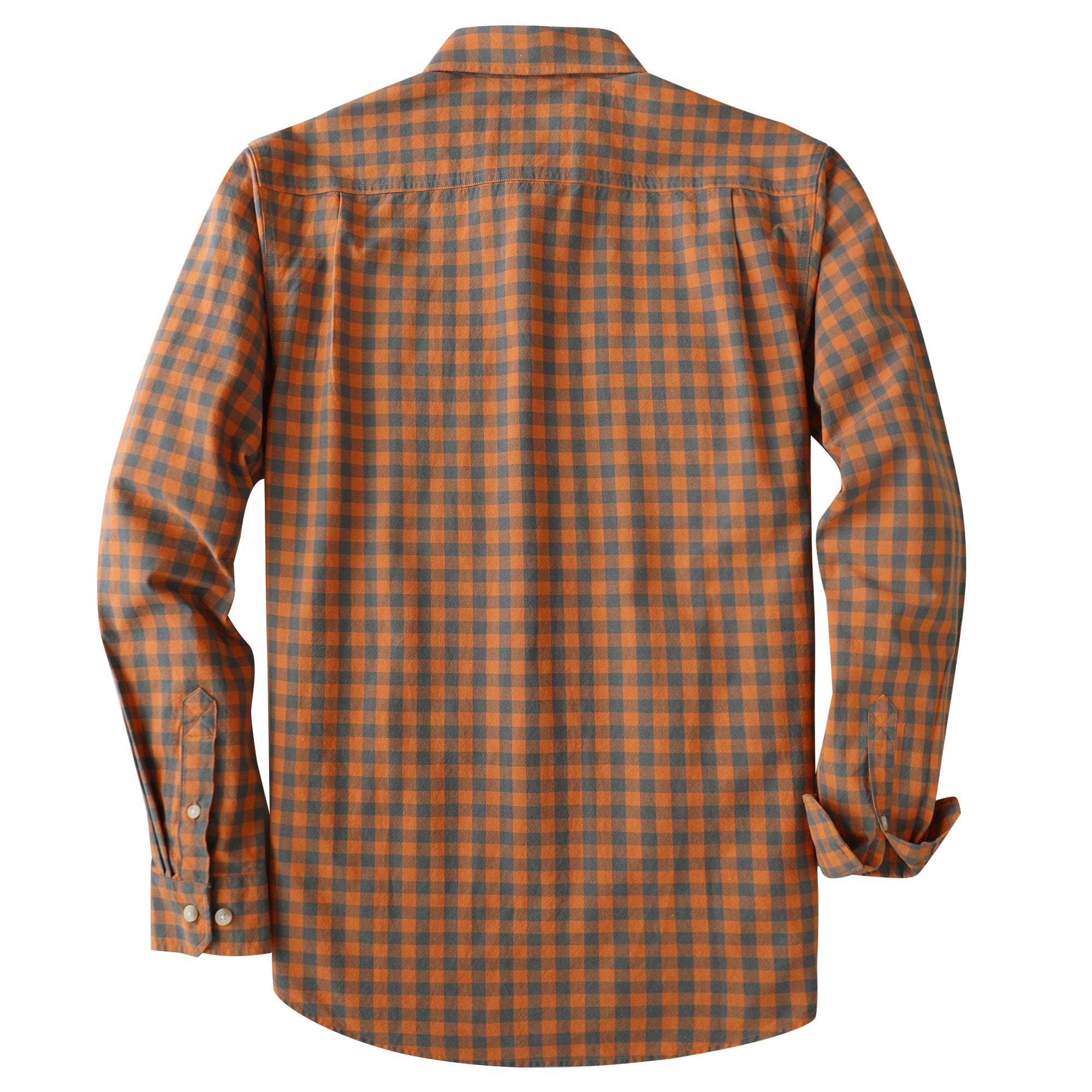 Dubinik? 4.6oz Mens Lightweight Pure Cotton Long Sleeve Button Down Plaid Shirt#101816