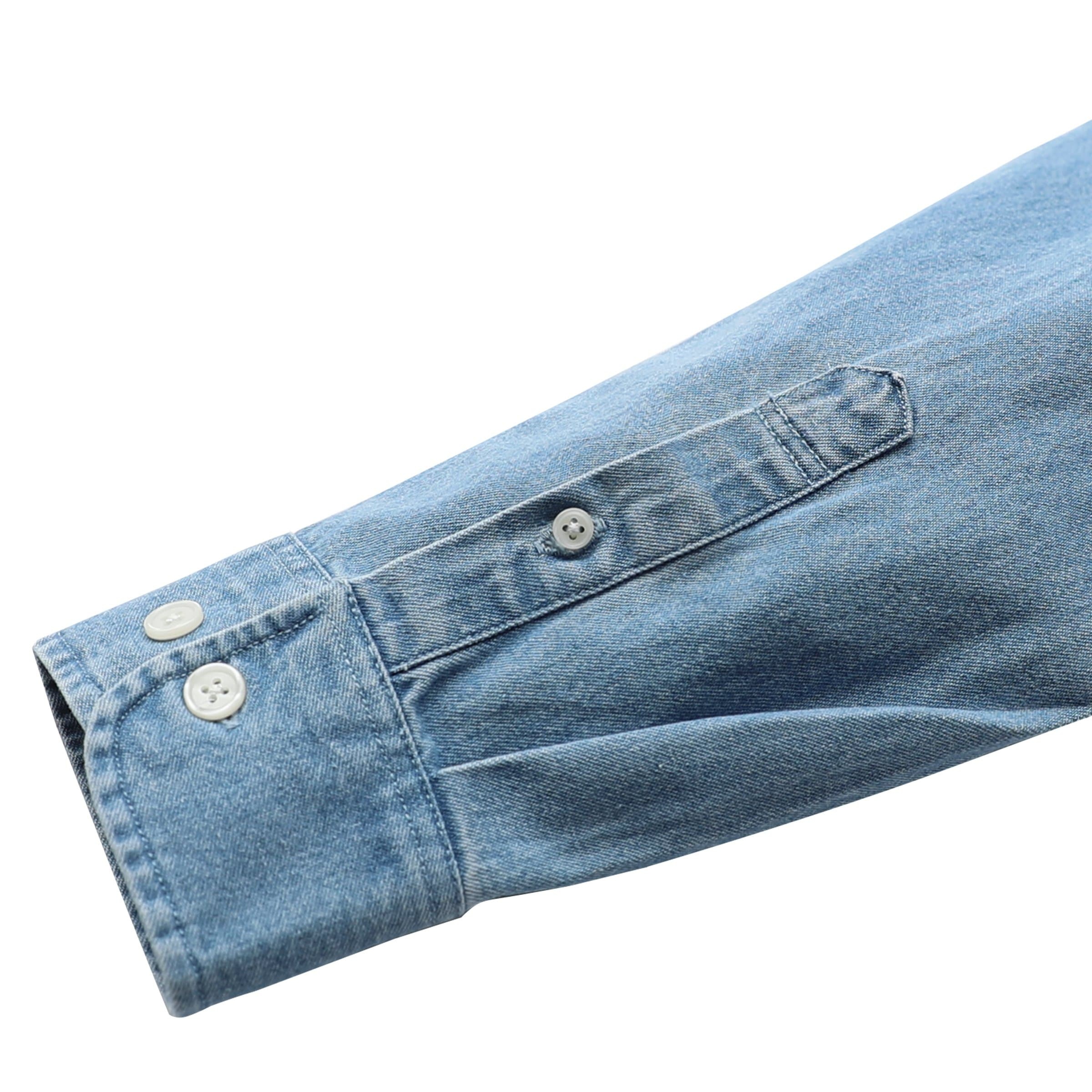 8.8oz Men's cotton long sleeve denim shirt #4501