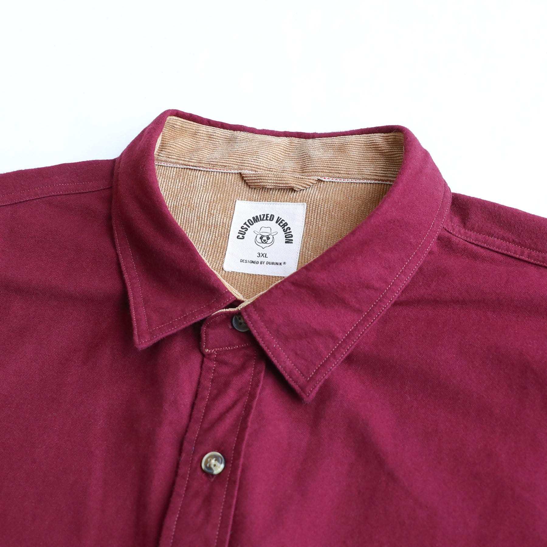 6oz Mens Midweight Burgundy Solid Flannel Shirts Long Sleeve Casual Button Down Brushed 100% Cotton Shirt#1018