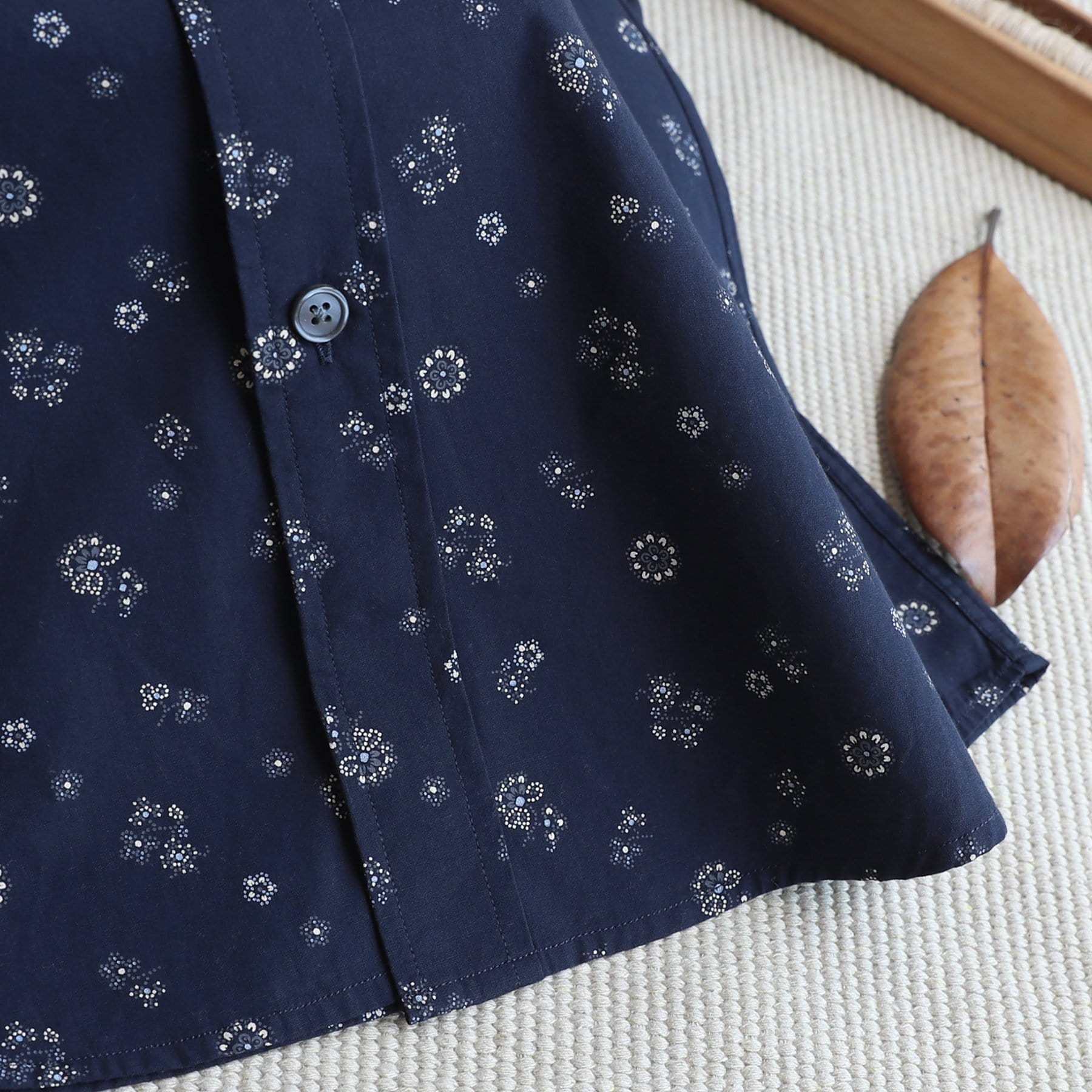 Men's casual short-sleeved cotton shirt #0103