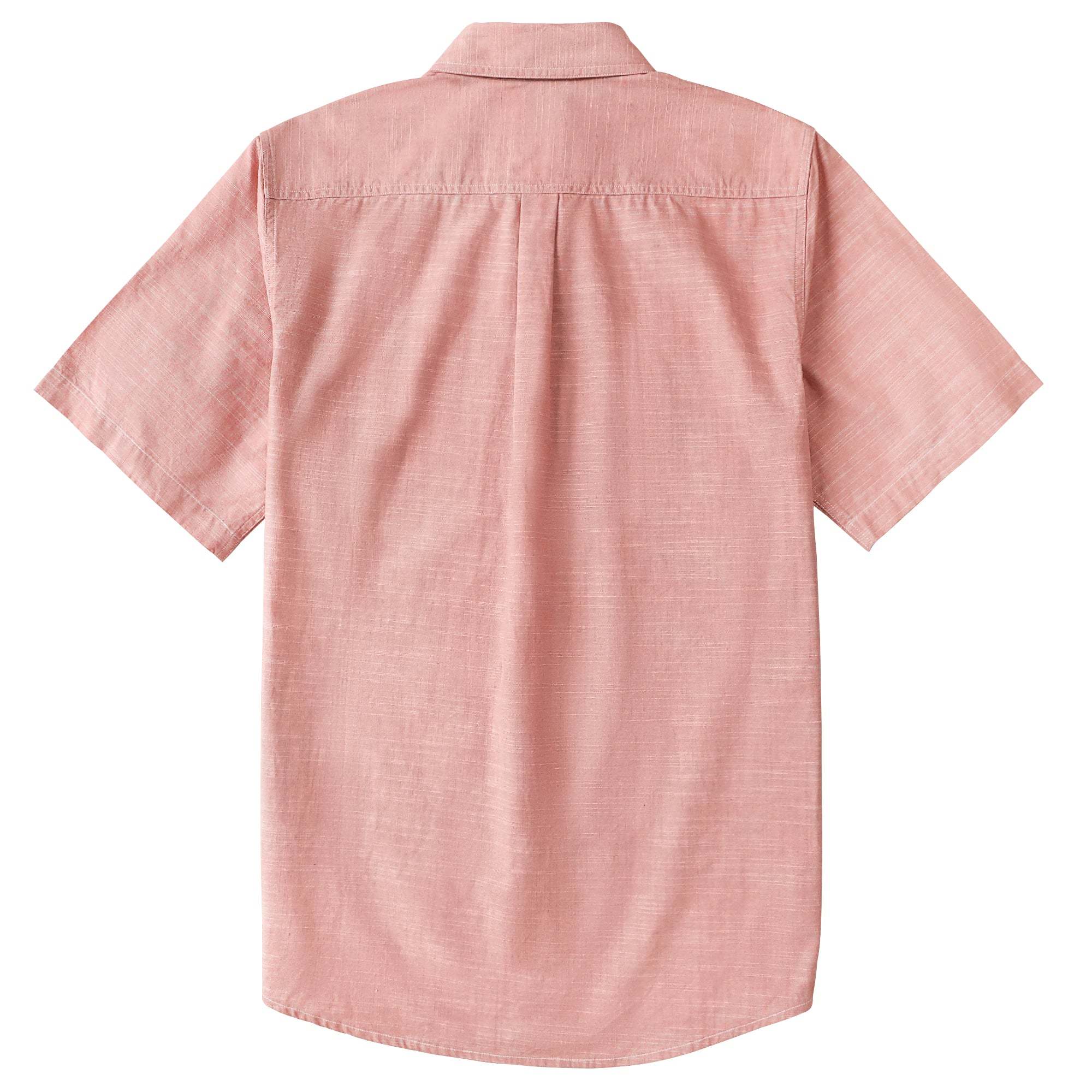 Dubinik? Pink Solid Mens Short Sleeve Button Down Casual Cotton Regular Fit Lightweight Pocket Chambray Mens Button Down Short Sleeve#0057002