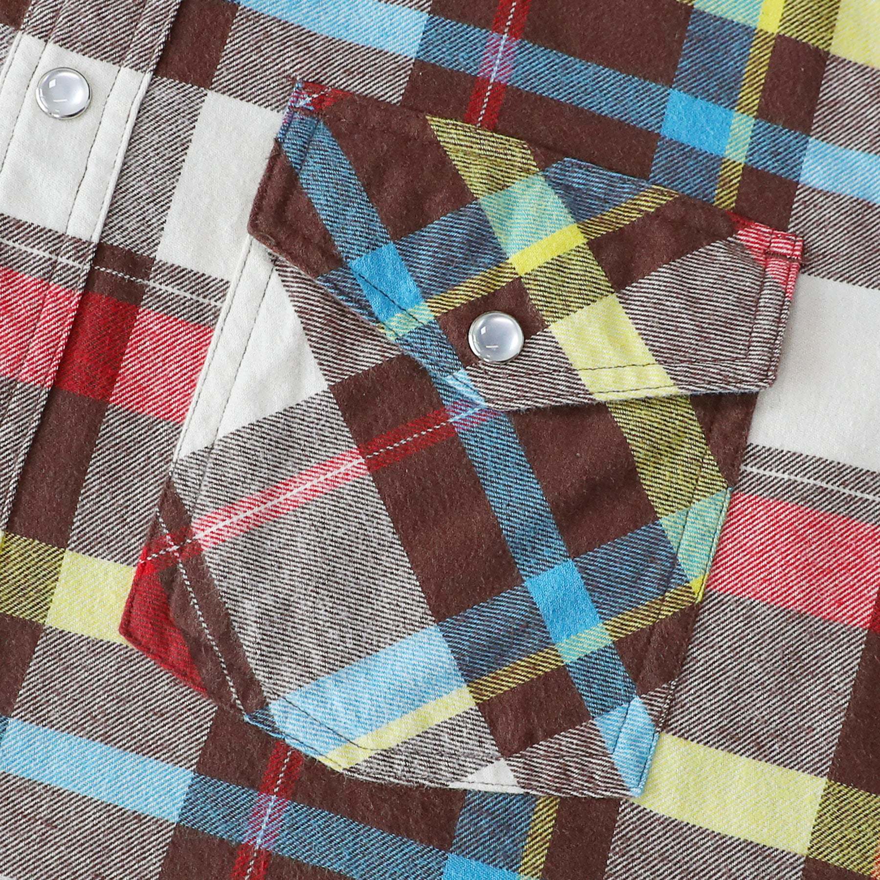Dubinik? 6oz Men's Long Sleeve Pearl Snap Midweight Flannel Casual Western Cowboy Plaid Shirts 100% Cotton#36008