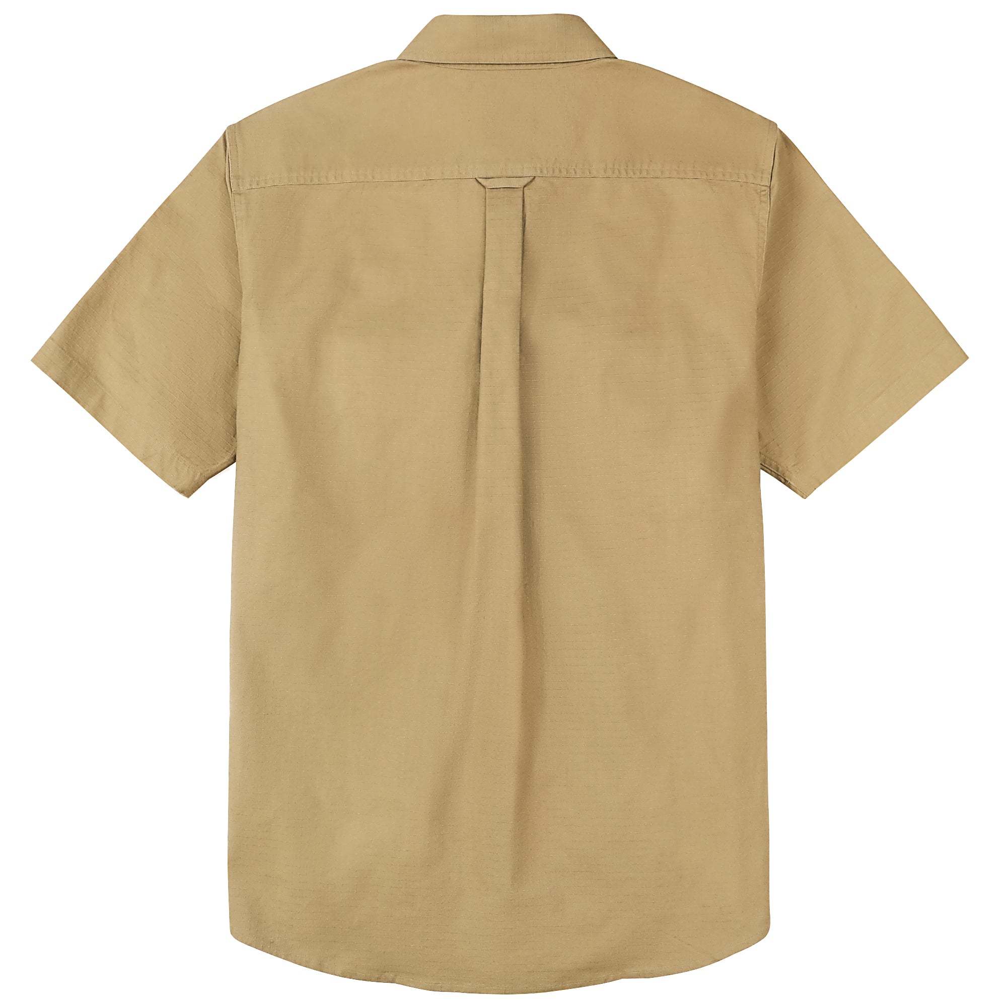 Dubinik? Mens Short Sleeve Button Down Shirts Two Pocket Vintage Mens Work Shirt Khaki Cotton Mens Shirts Casual with Stretch#0055005