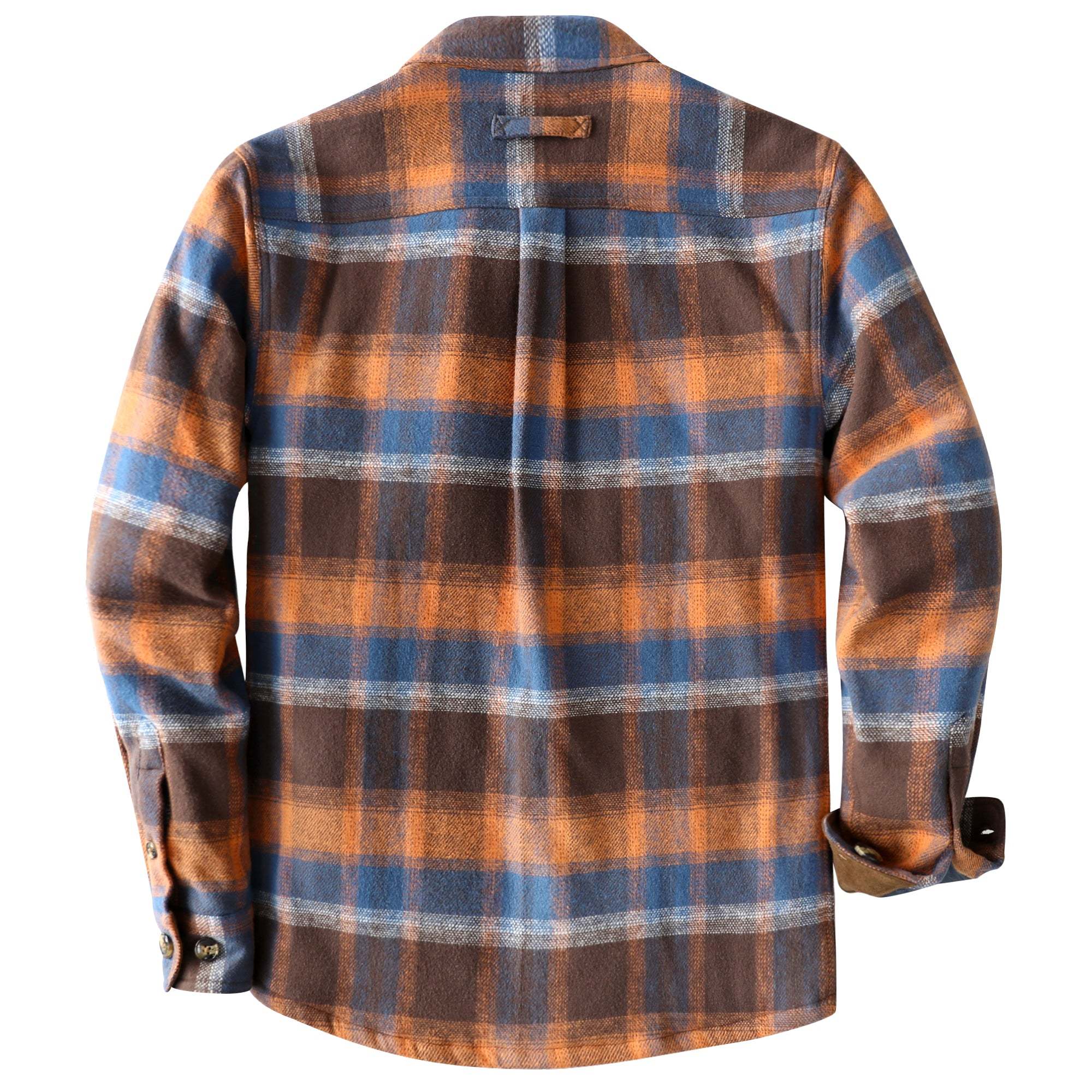 Dubinik? 10.8oz Men's Flannel Shacket Plaid Jacket with Warm Lining Button Up#38406