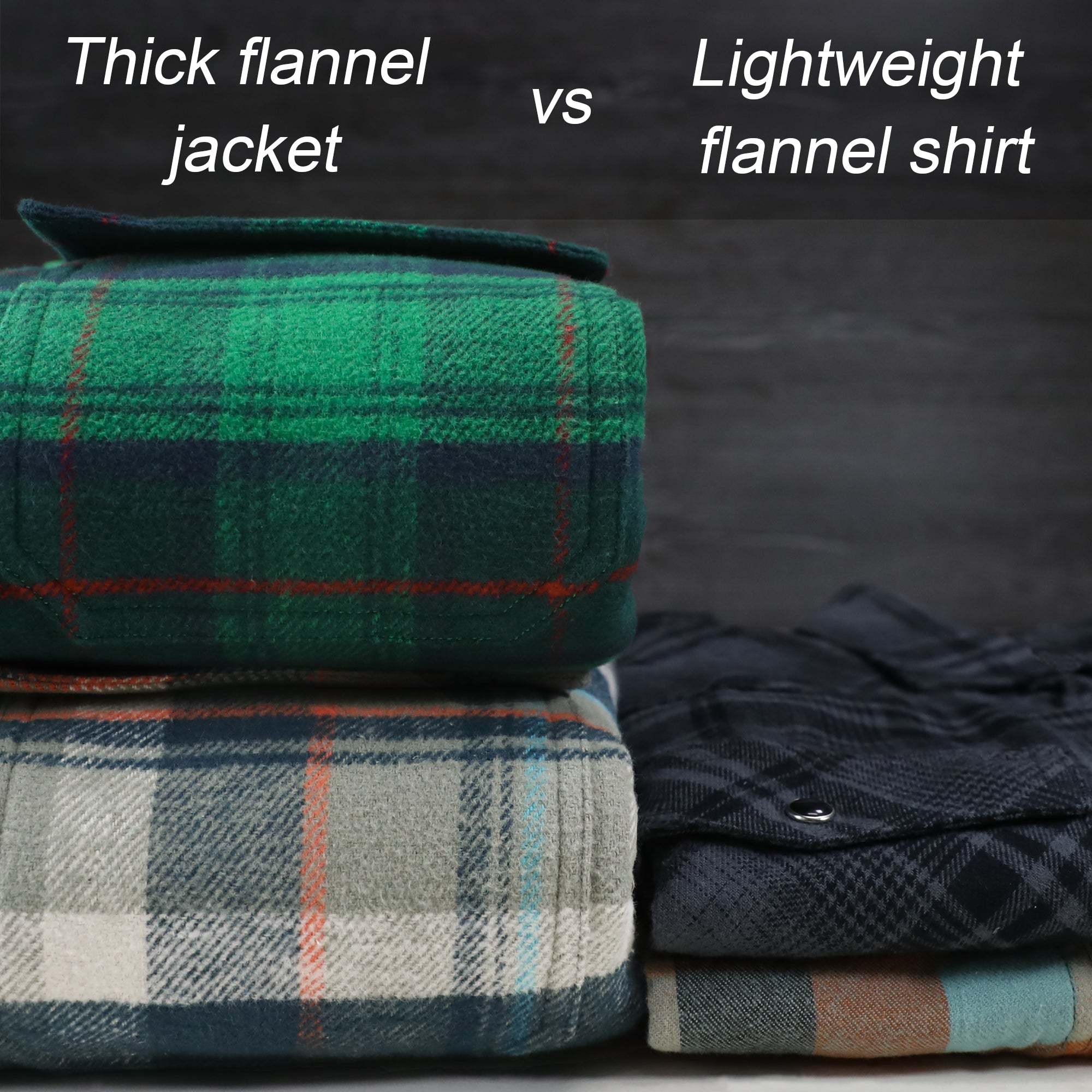 Dubinik? 10.8oz Men’s Overshirt Shacket – Cozy Warm-Lined Plaid Flannel, Lightweight Casual Button-Down Long Sleeve Jacket #0181012