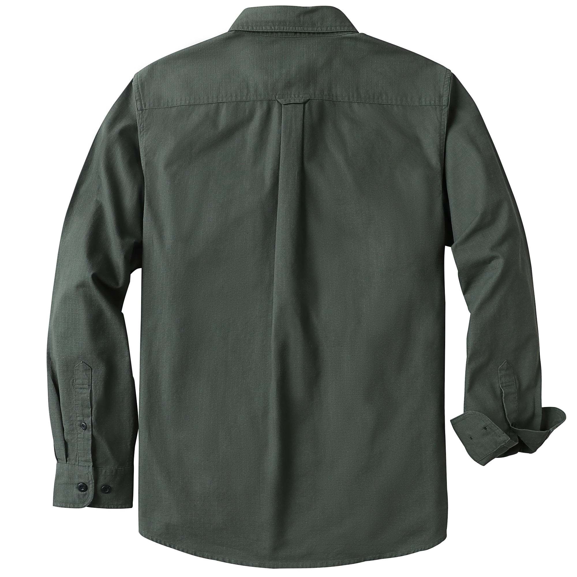 Tall size in stock now! Dubinik? 6.5oz Mens Button Up Shirts Long Sleeve Casual Army Green Solid Shirts for Men Two Pocket Regular Fit Comfortable with Stretch Shirt#0056003 Tall size in stock now!