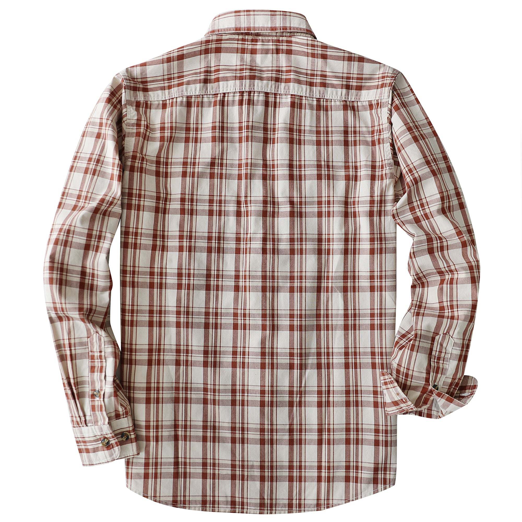 Dubinik? 4.1oz Mens Long Sleeve Button Down Shirts Casual Plaid Shirt with Practical Double Pockets Comfortable and Soft#0050013