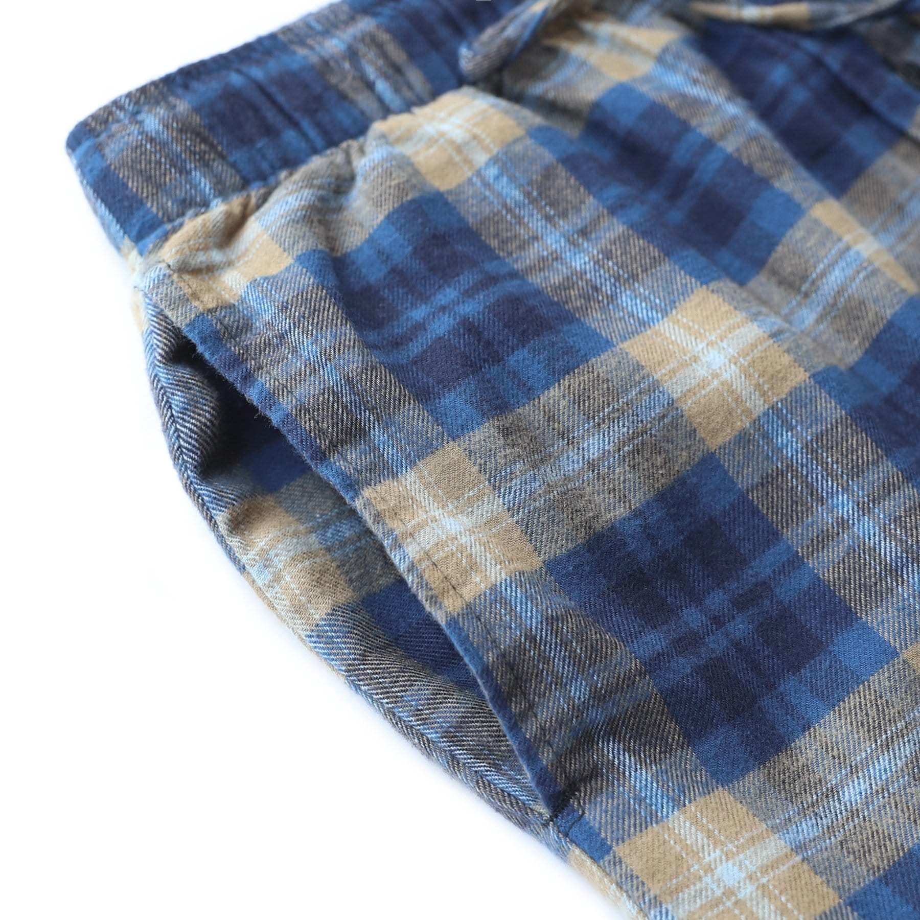 Cotton Flannel Pajama Plaid Sleep & Lounge Pants, PJ Bottoms With Pockets And Button Fly #3003