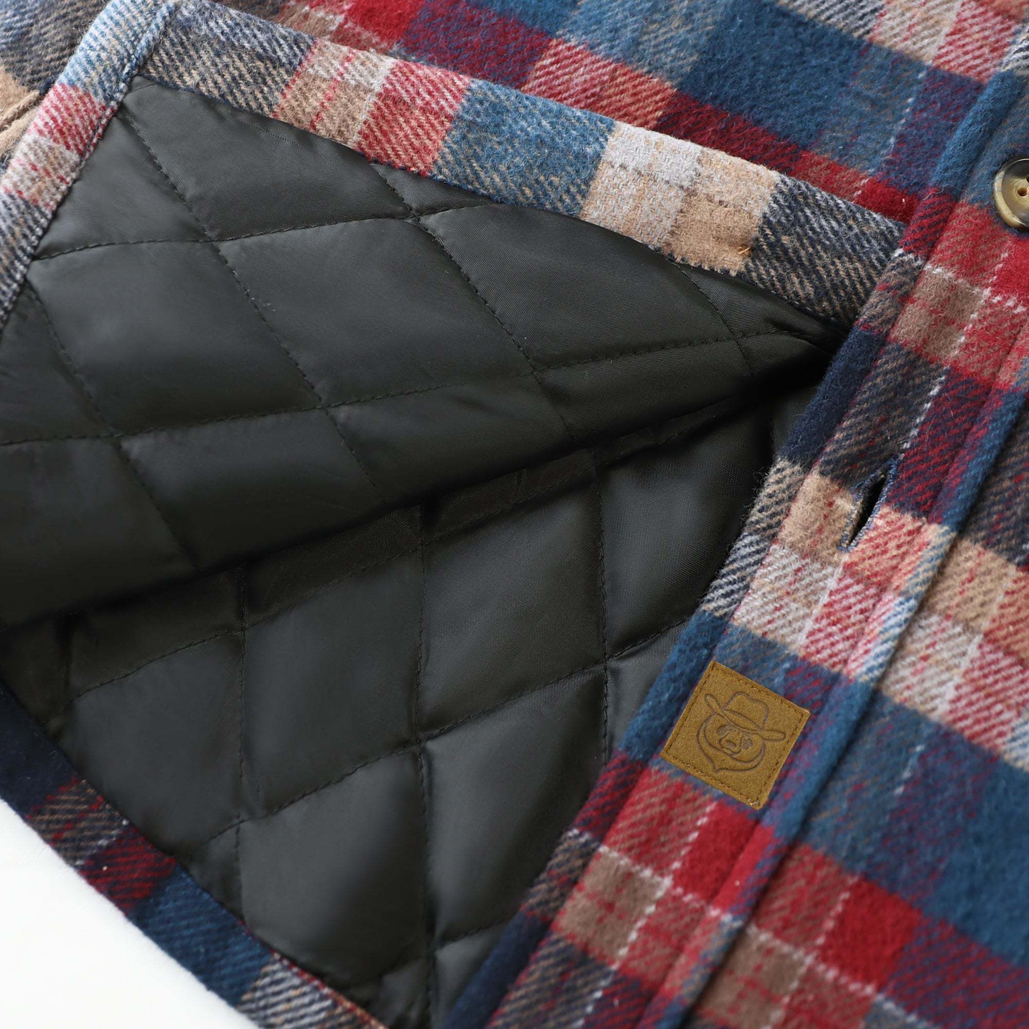 Dubinik? 10.8oz Men's Flannel Shacket Plaid Jacket with Warm Lining Button Up#38411