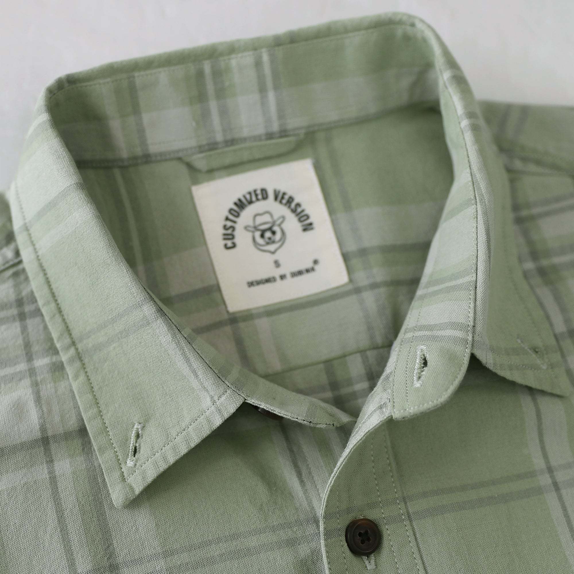 Dubinik? Men’s Short Sleeve Button-Down Shirt, Double Pockets, Casual Workwear Plaid#10172