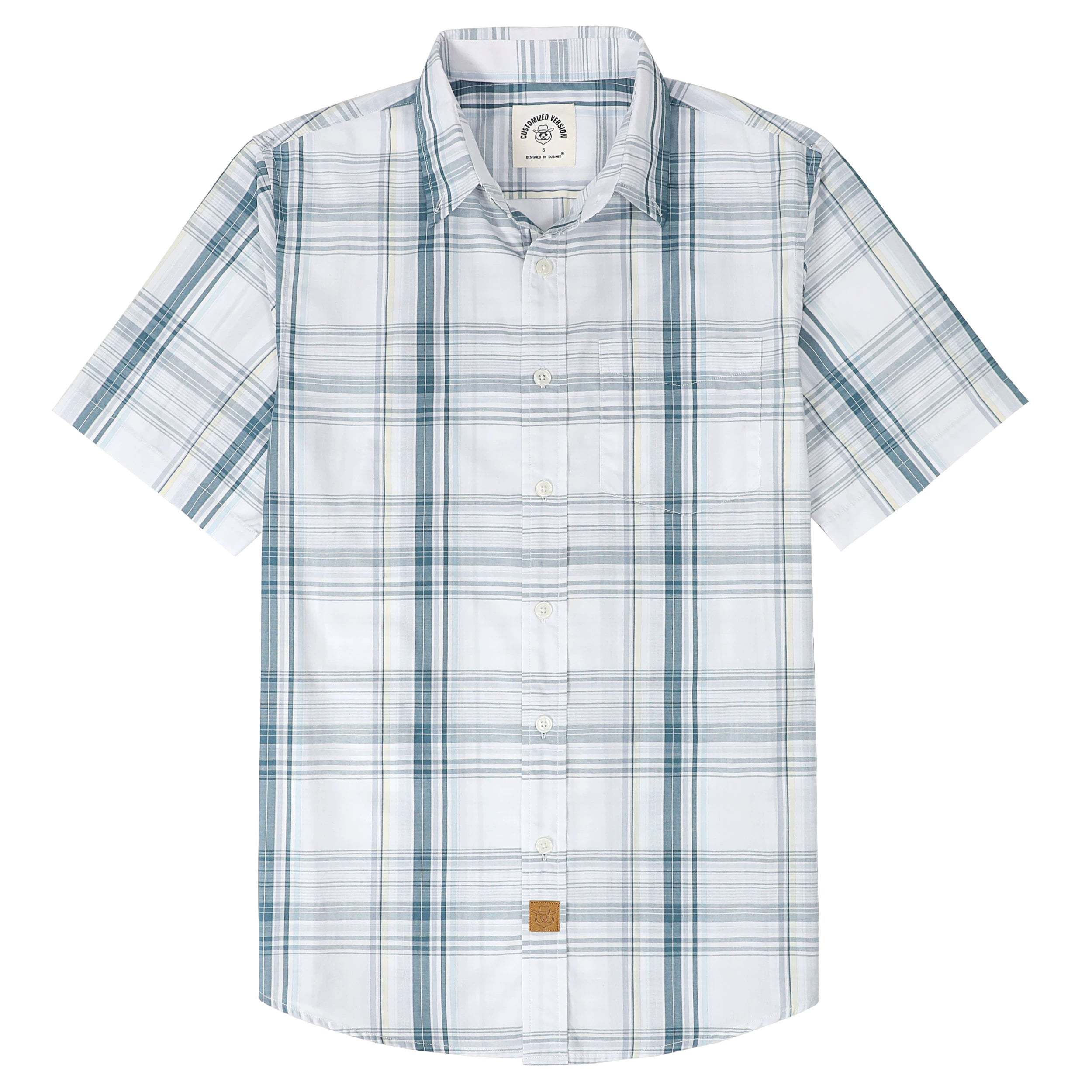 Dubinik? Mens Short Sleeve Button Down Shirts Summer Vintage Short Sleeve Button Down Men Lightweight Men's Casual Shirts#51016